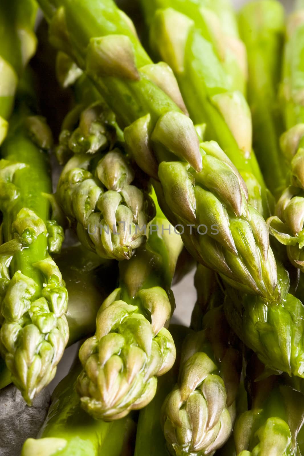 fresh asparagus  on a cutting board healthy