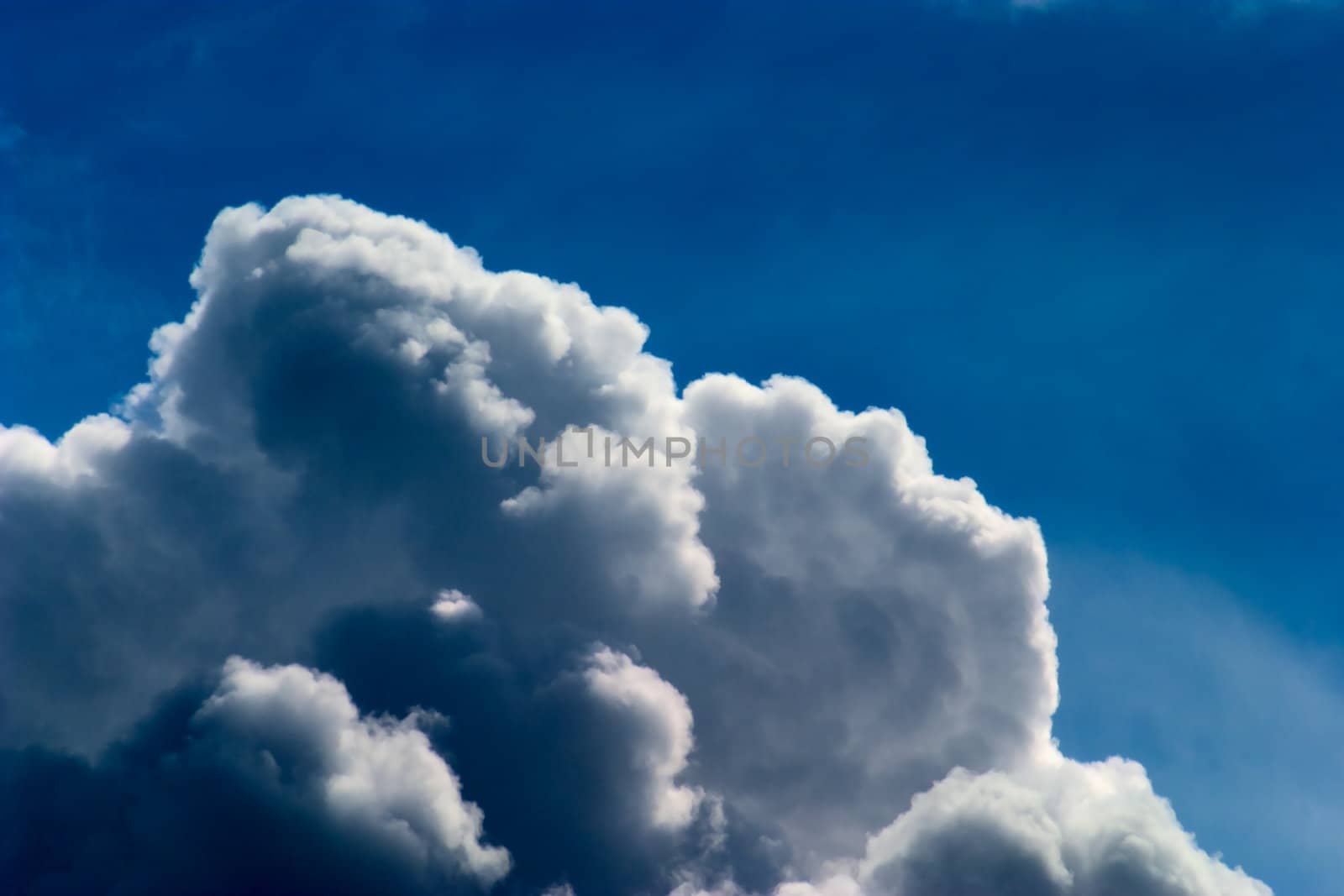 The bright sky with clouds