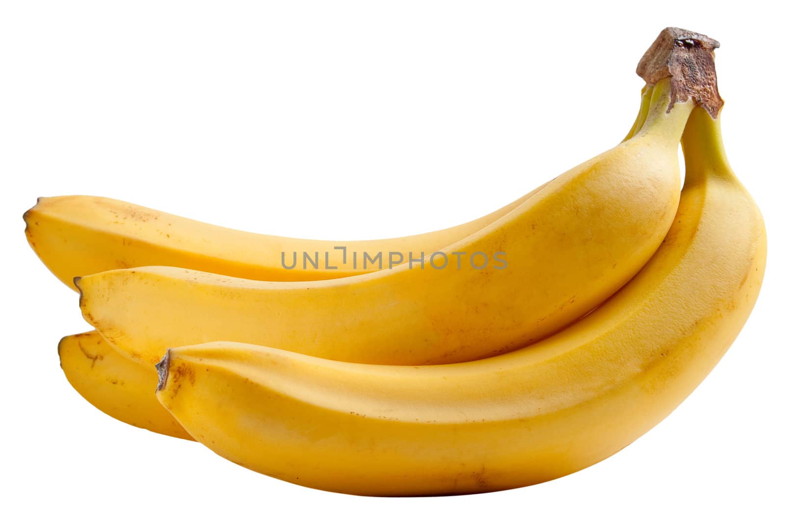 Yellow ripe banana isolated on a white background