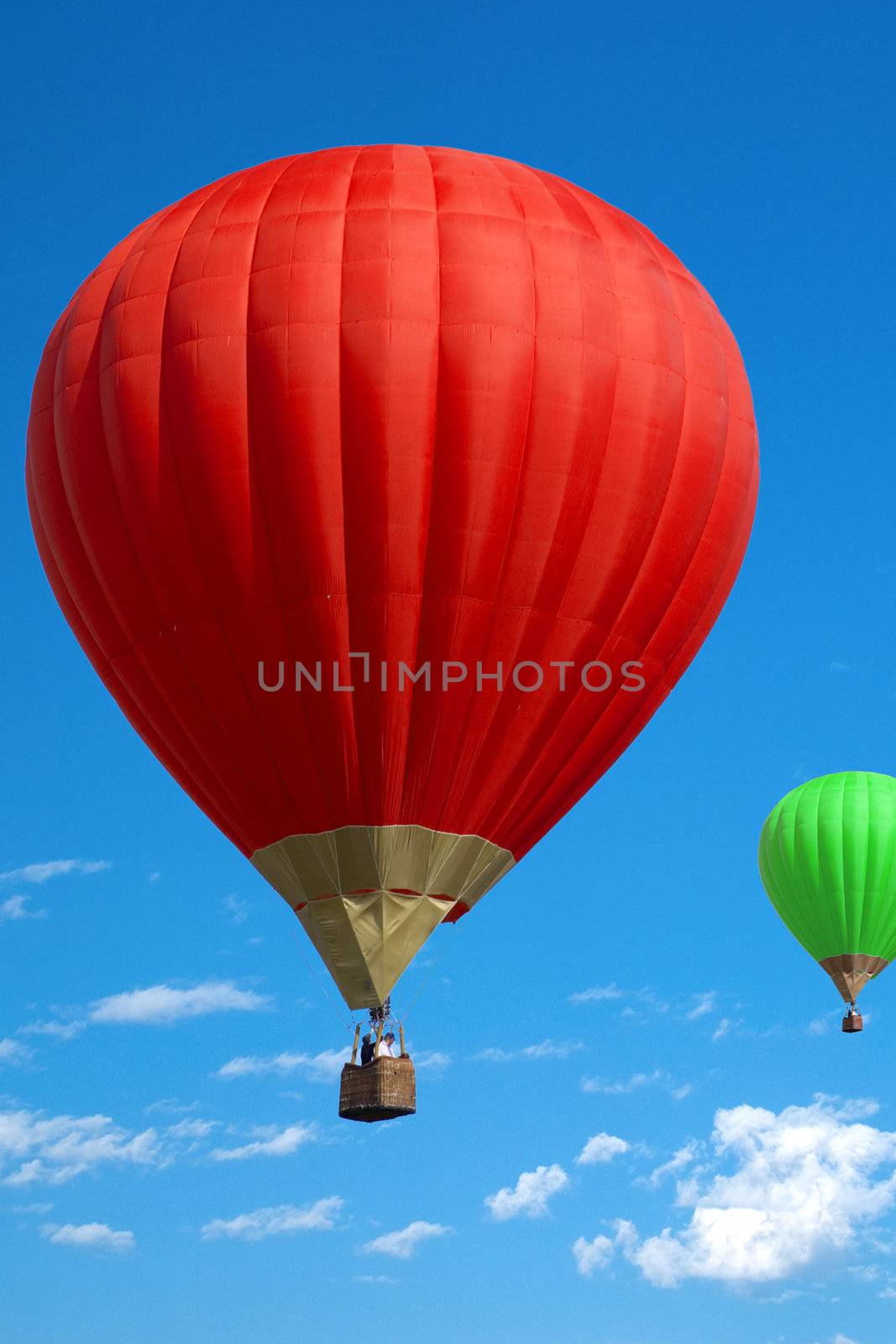 Balloon on a background blue sky