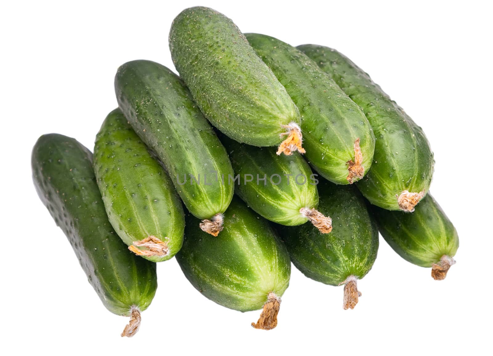 Cucumbers isolated on white background