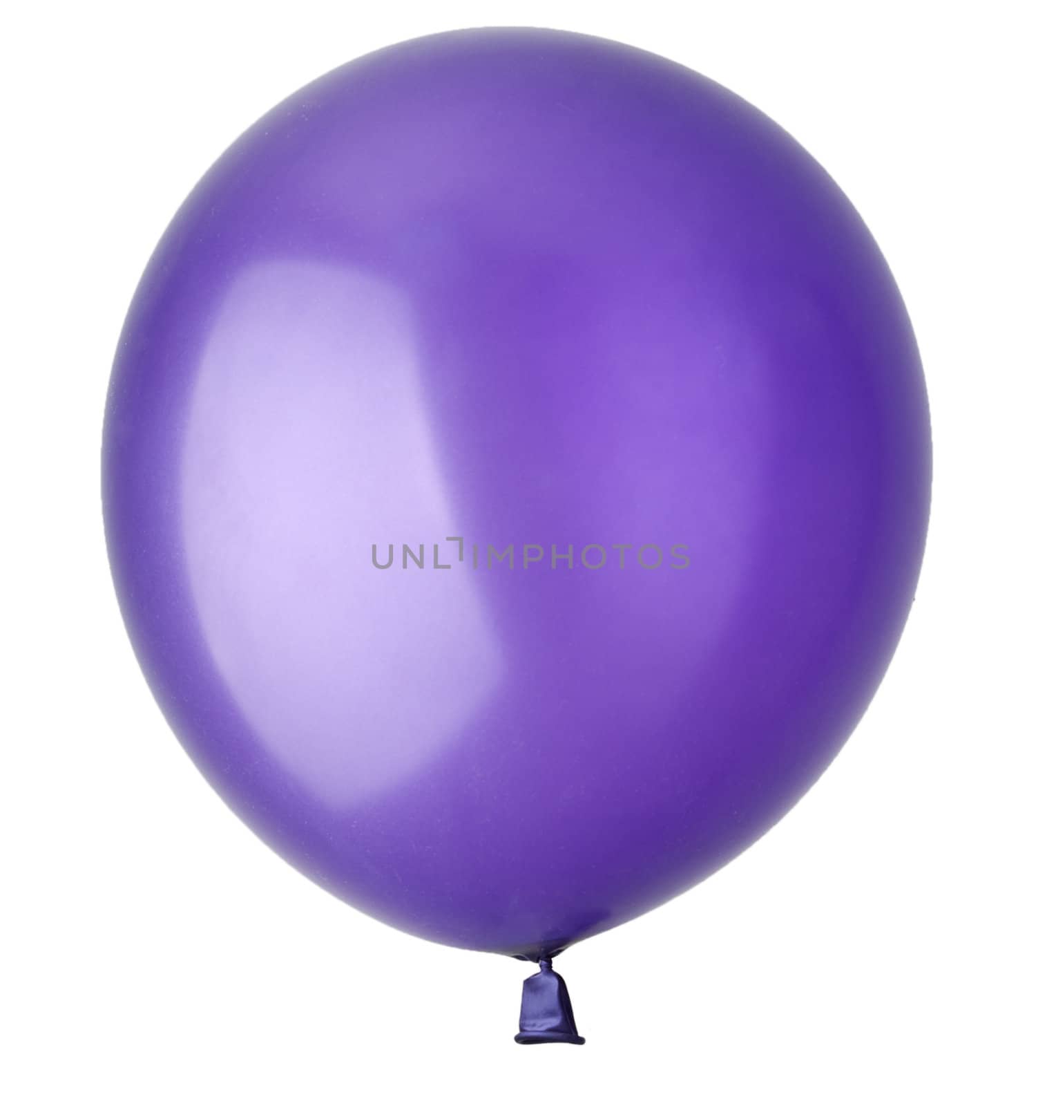 Children's blue balloon isolated on a white background