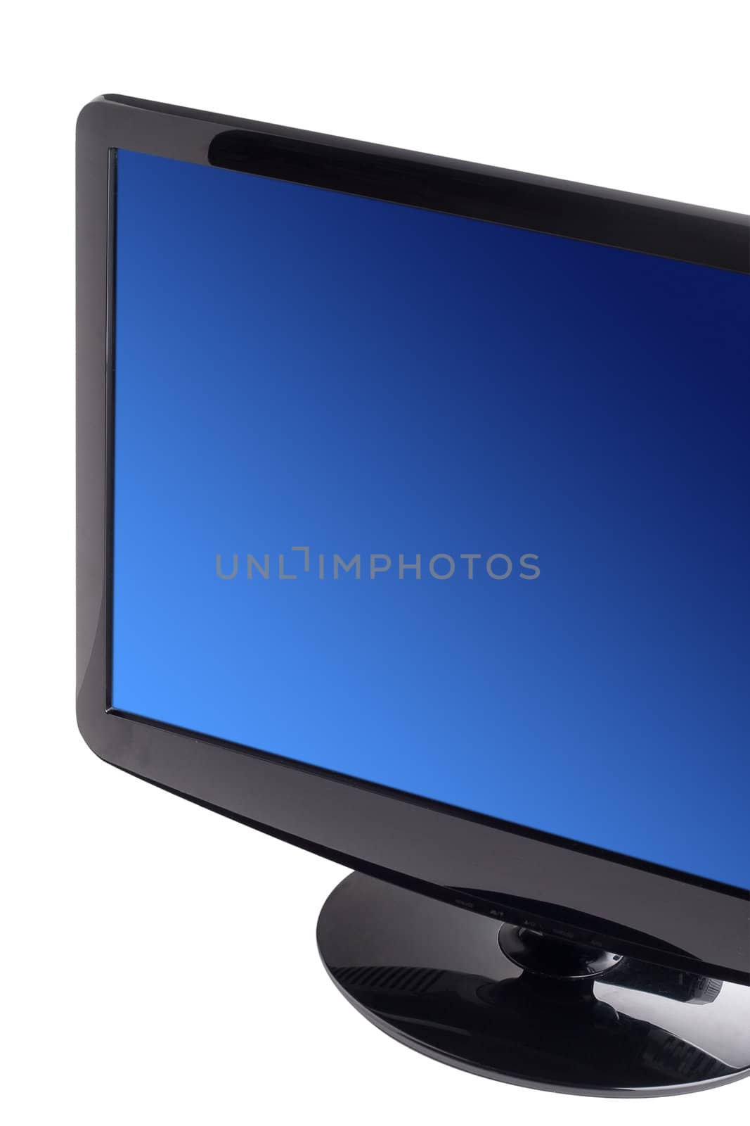 Flat TV isolated on white background