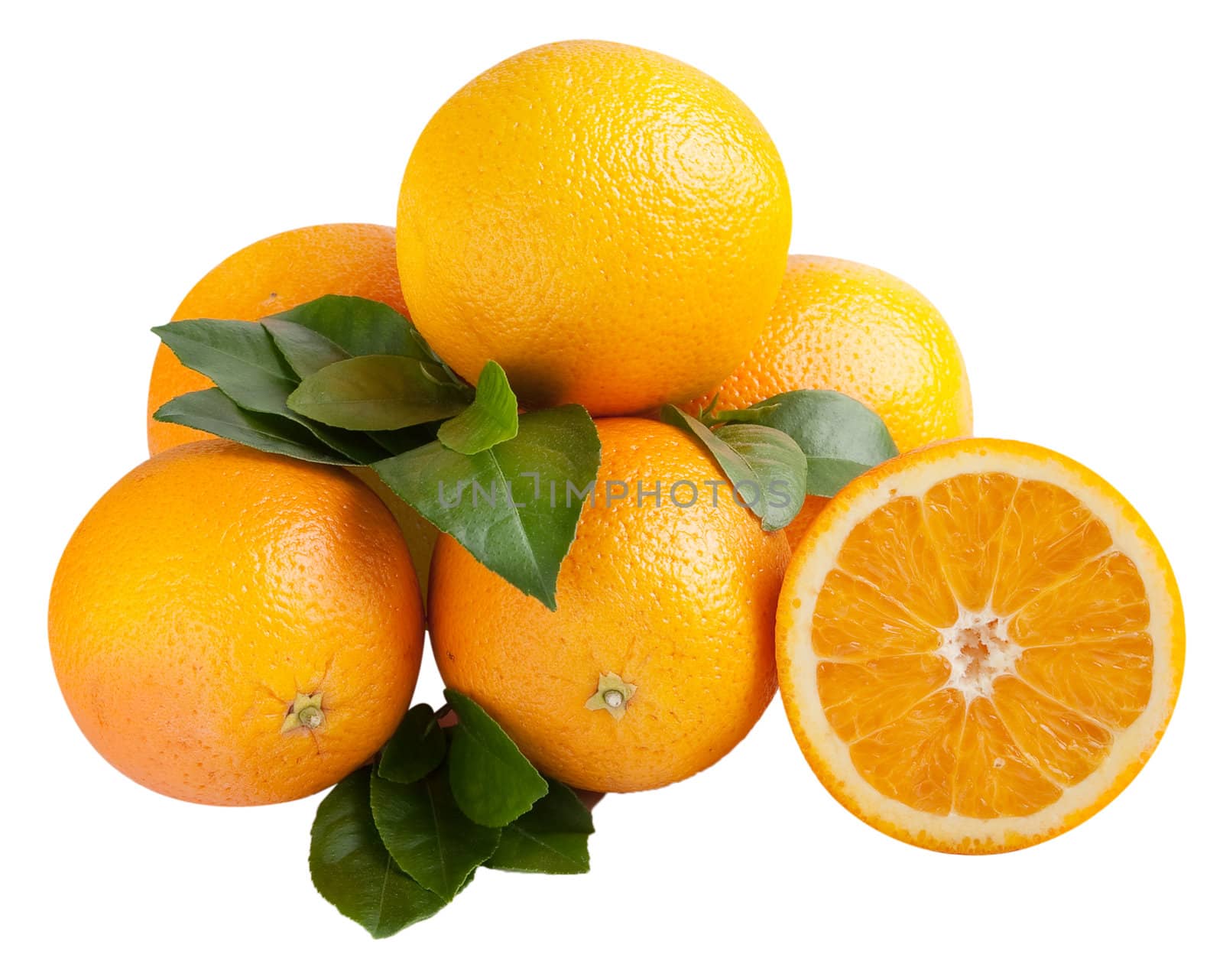 Oranges isolated on a white background