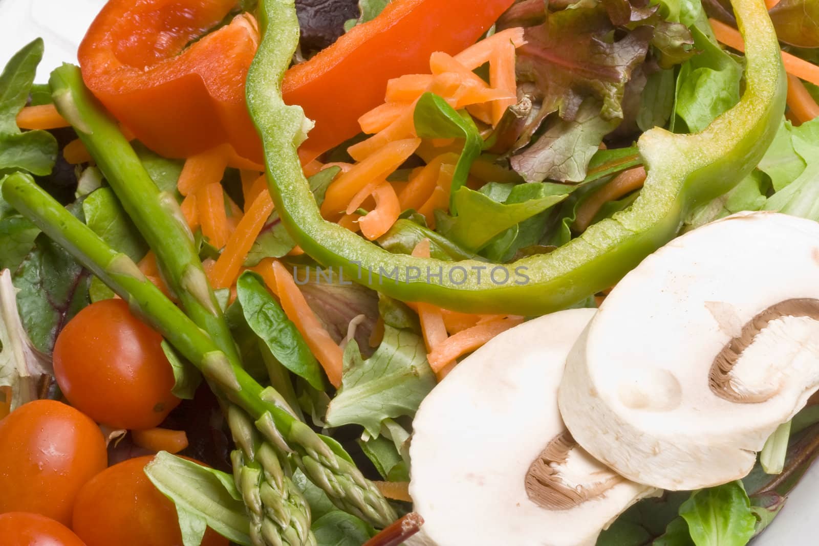 nice bowl of salad greens bright and colorful