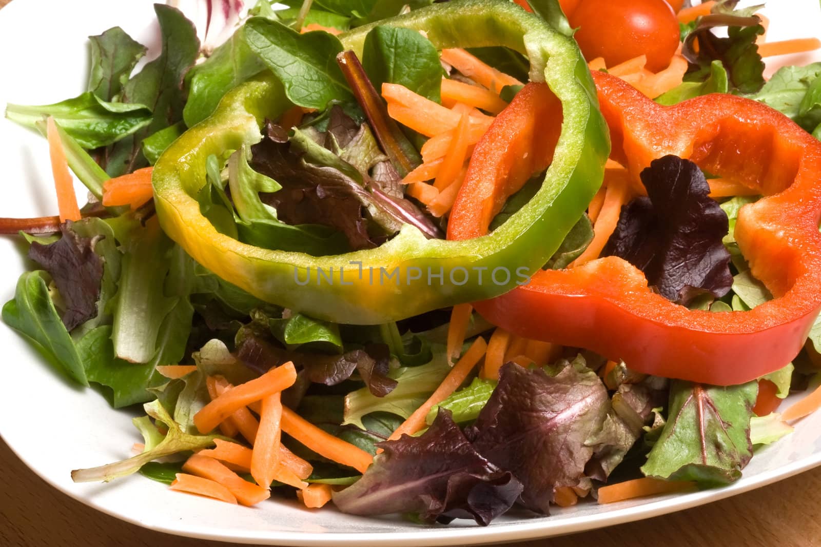 nice bowl of salad greens bright and colorful