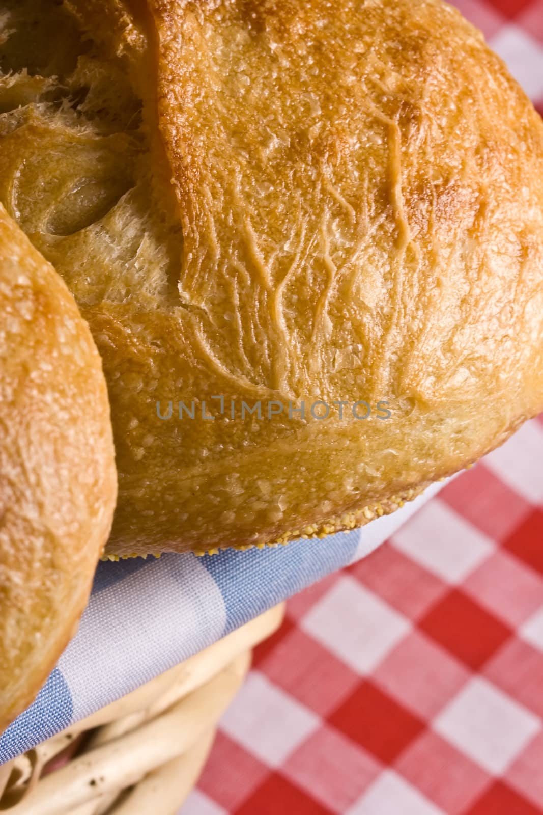 freshly baked golden bread ready for some butter