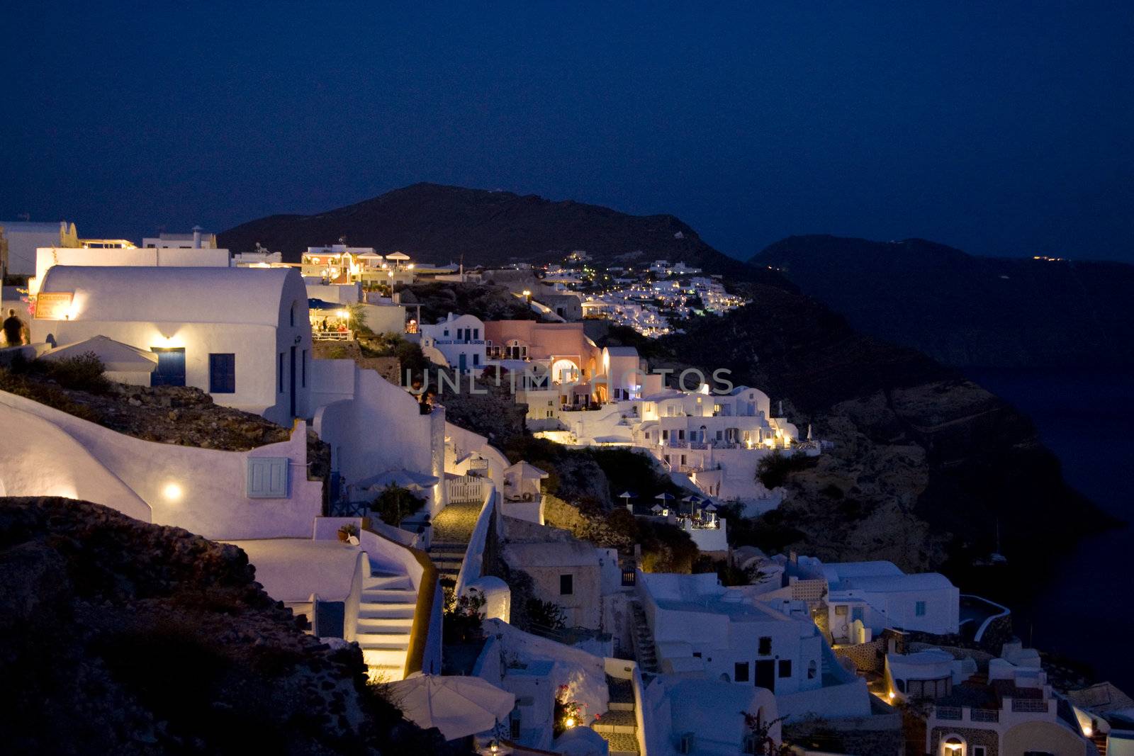 Santorini By Night by MihaiDancaescu