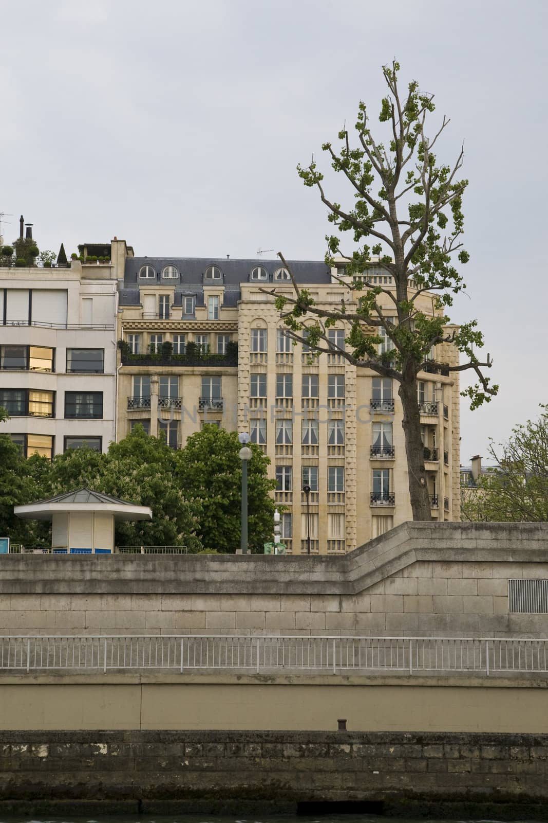 Paris and the river Seine at sunset