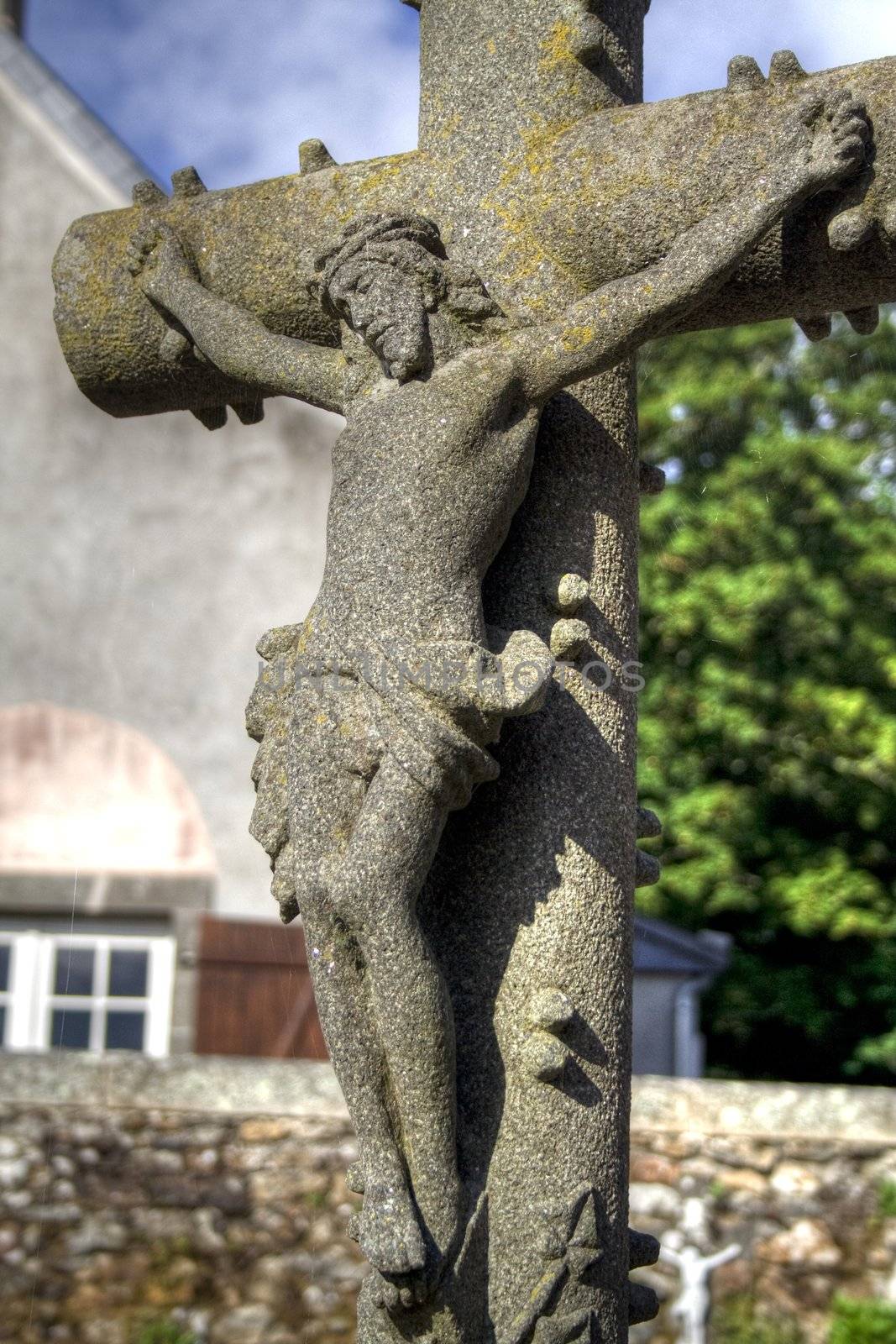 Jesus Christ on the cross, Landevennec, Brittany