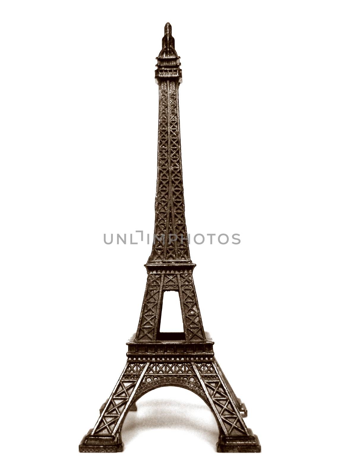 Scale model of the Eiffel tower in Paris