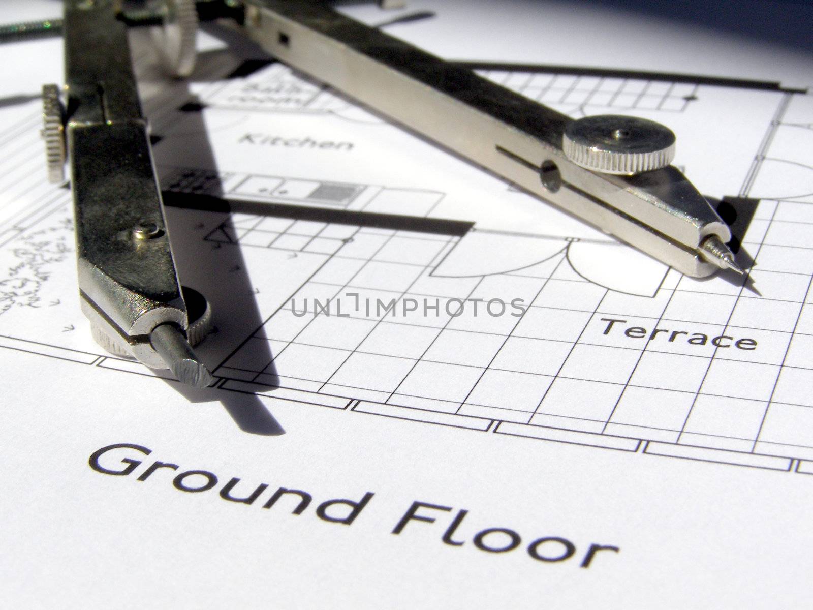 Technical architectural CAD drawing
