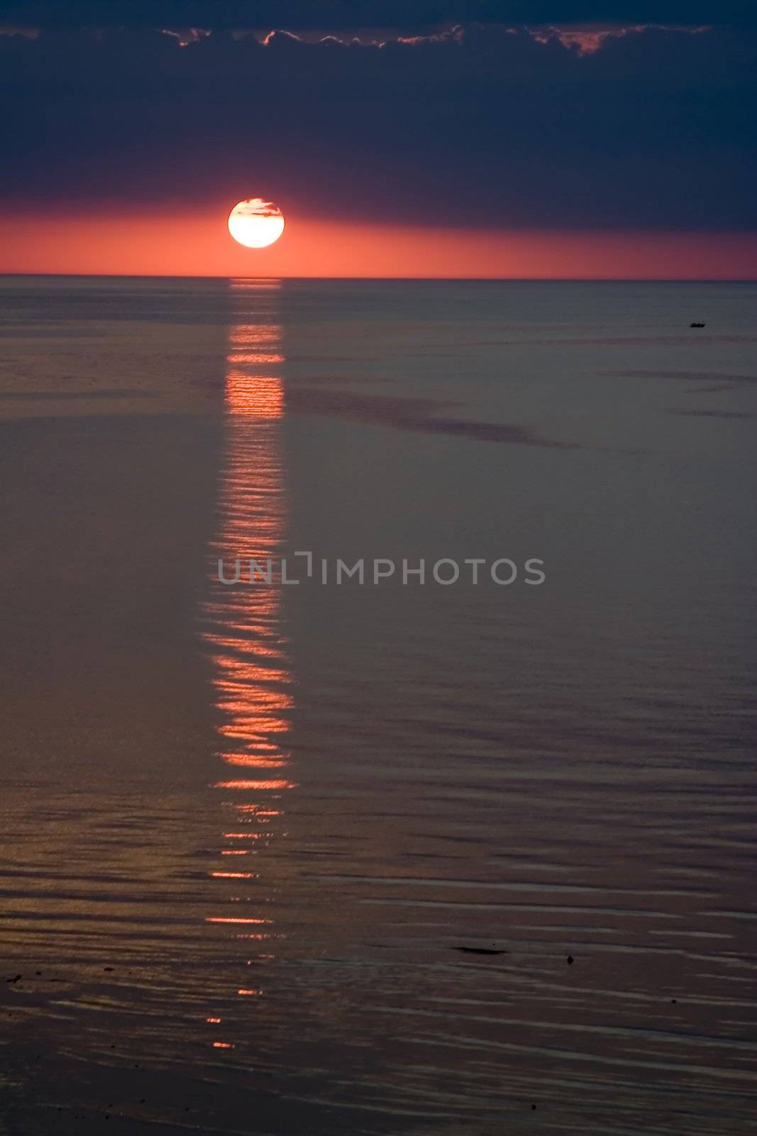 colorful sunset in Petoskey Michigan during the summer