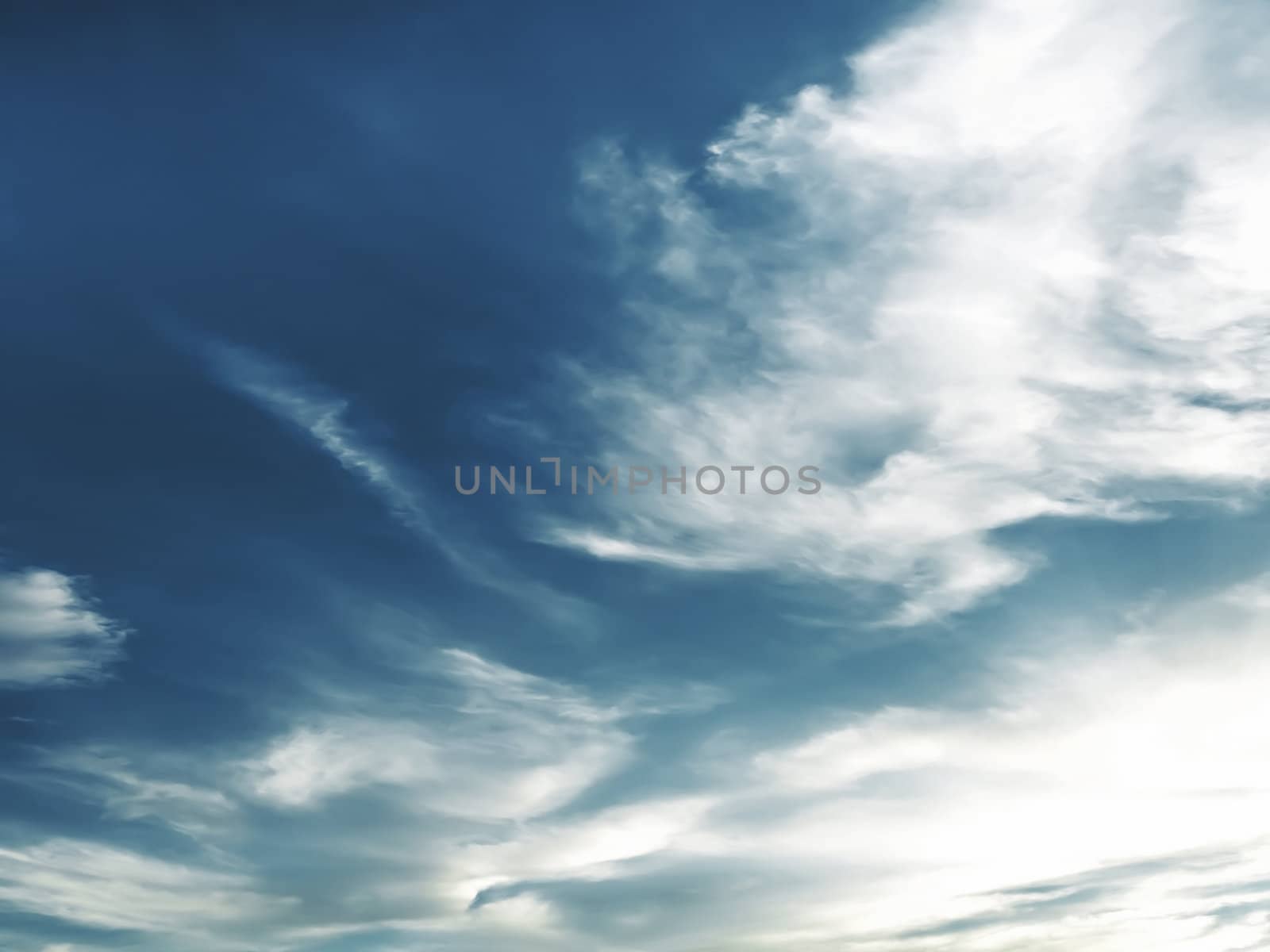 An image of a blue cloudy background