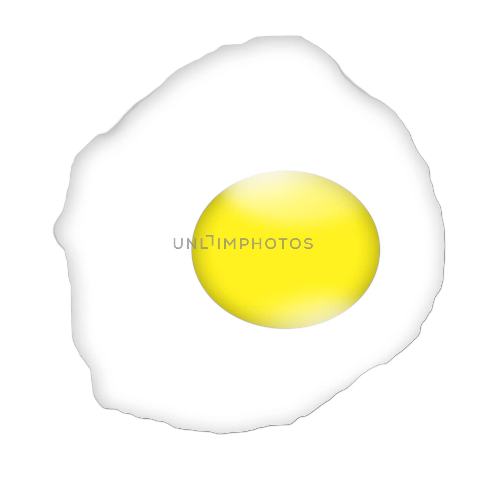 illustration of a fried egg on a white background