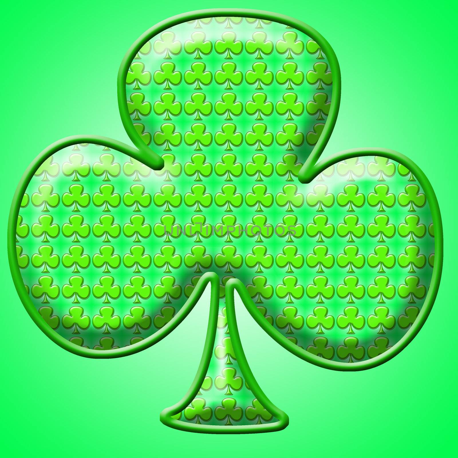 Green shamrock clip art background or frame