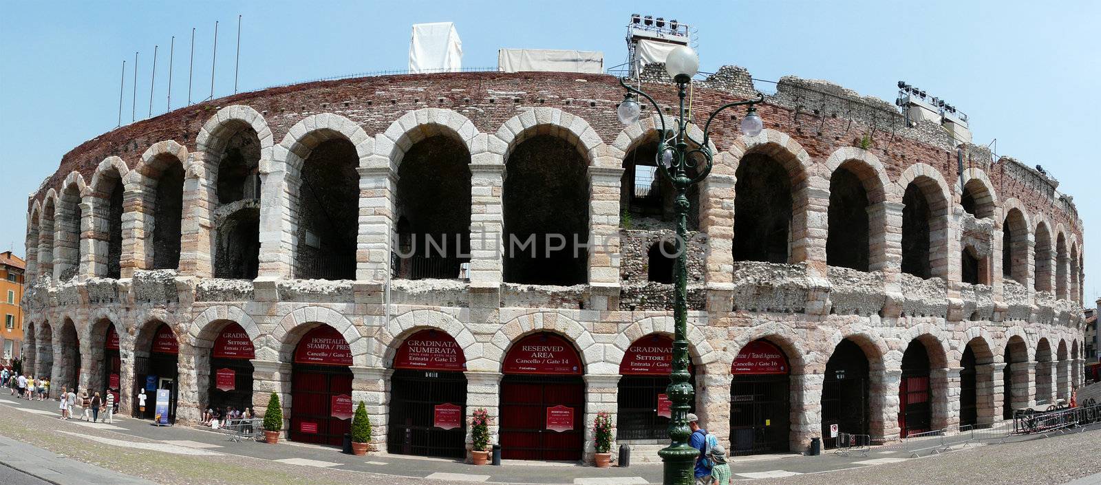 Ancient roman amphitheatre in Verona, Italy.