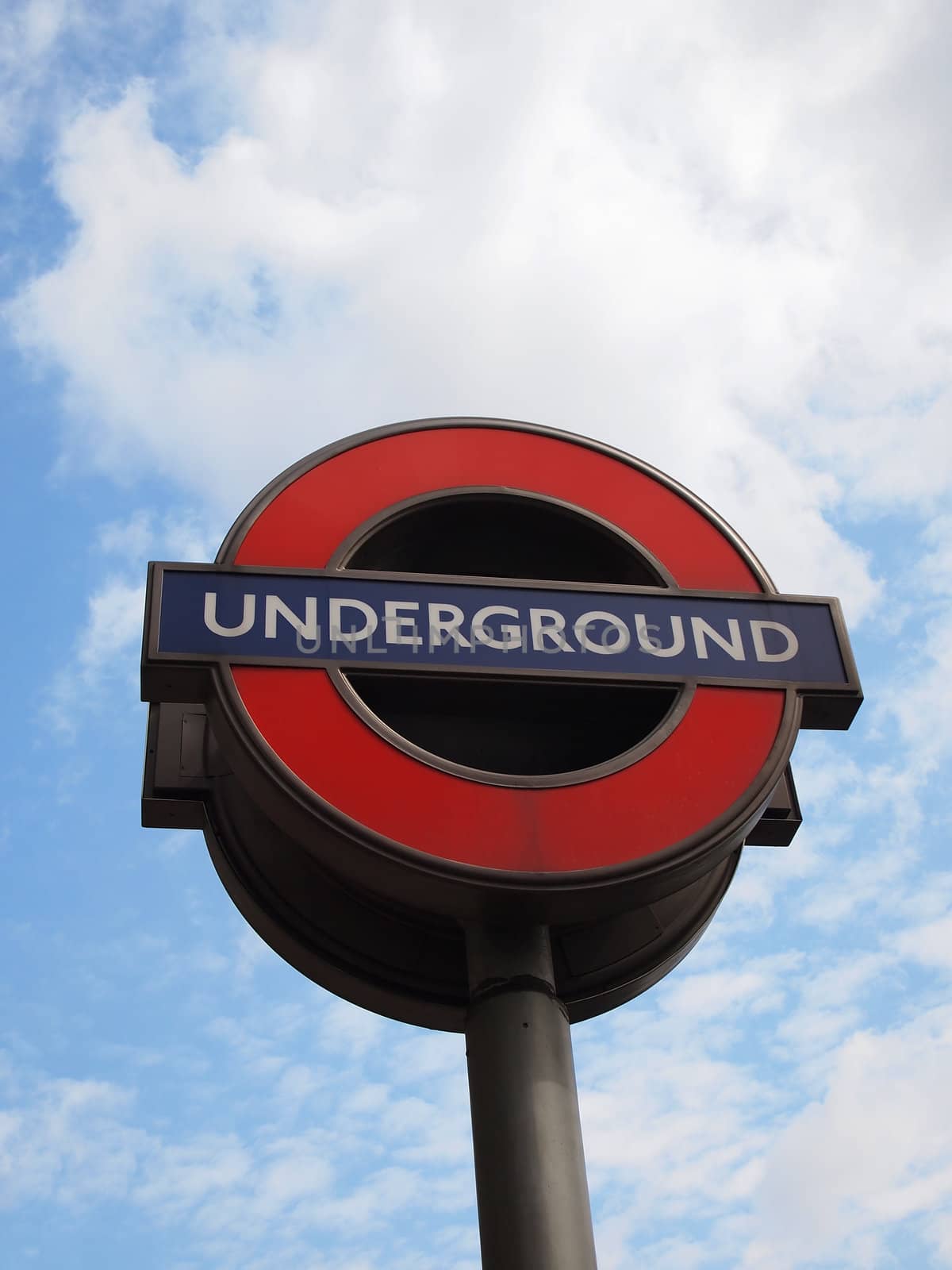 Typical London underground sign, UK.