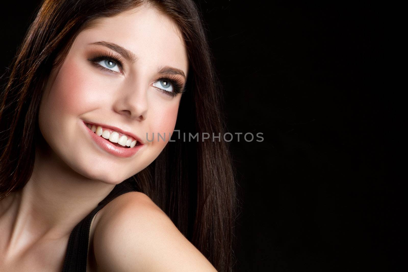 Pretty smiling happy young woman