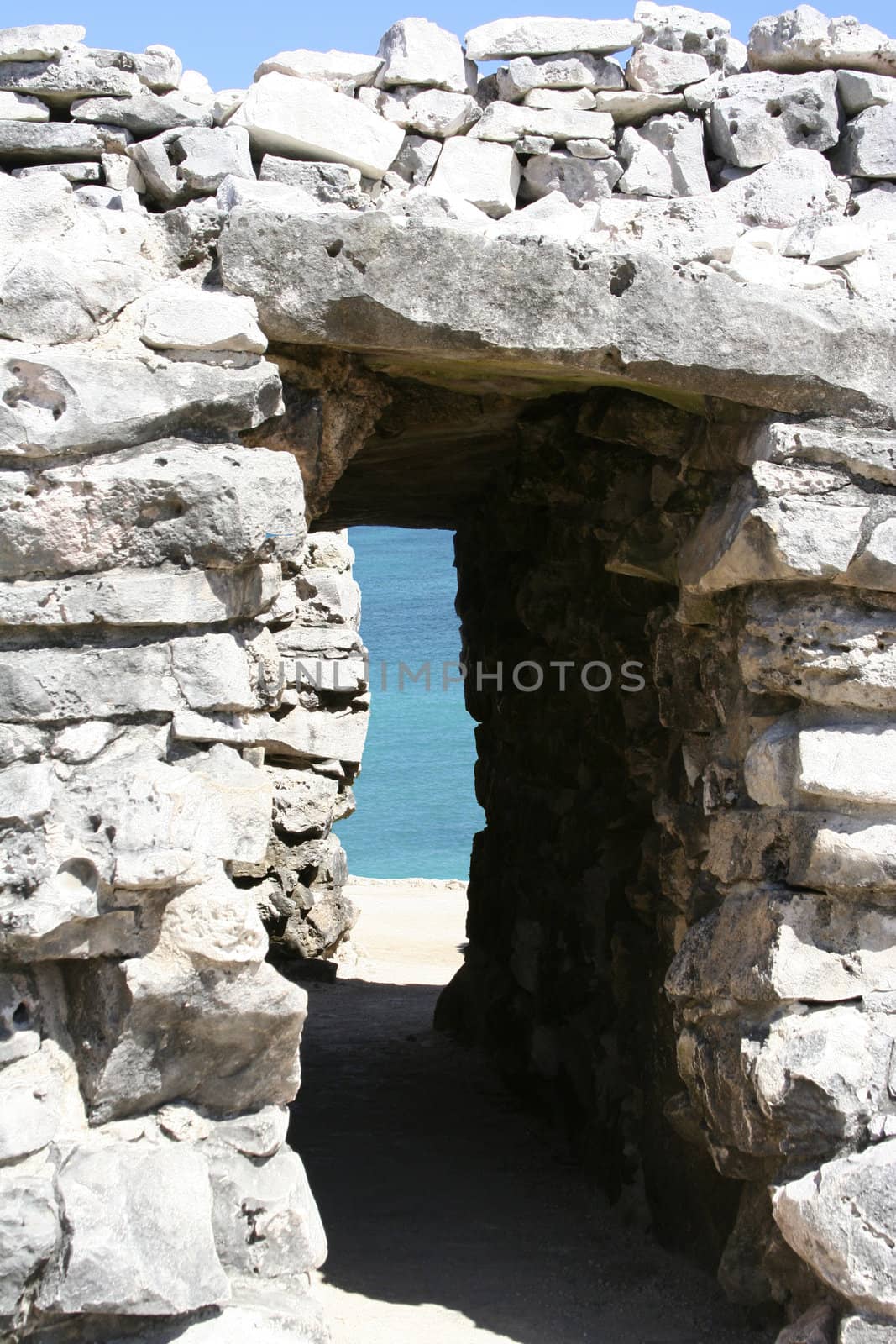 Ruins in Tulum Mexico This is a rocky area filled with many ruins right on the water