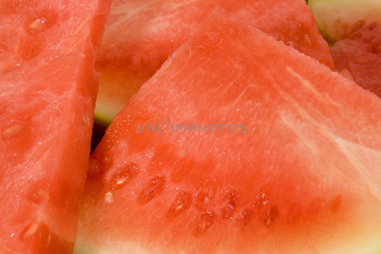 plate full of Watermellon slices summer food