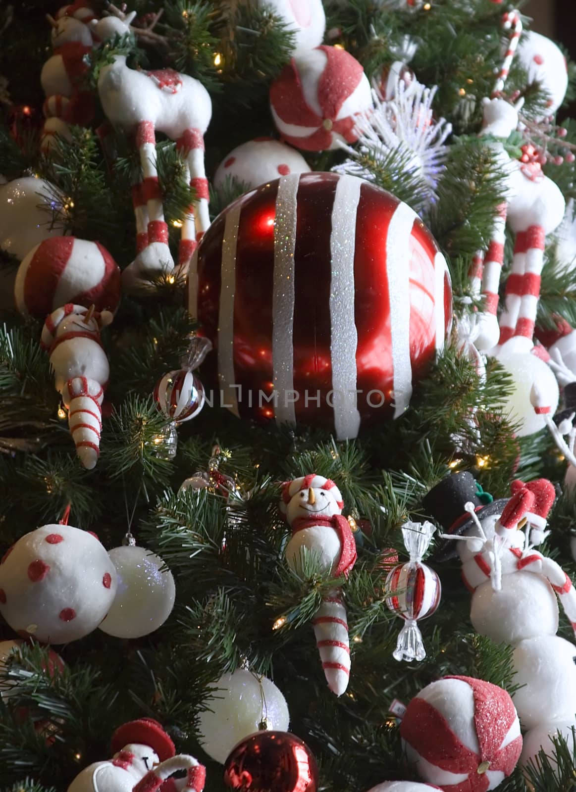 christmas bulb hanging on tree lights. nice background