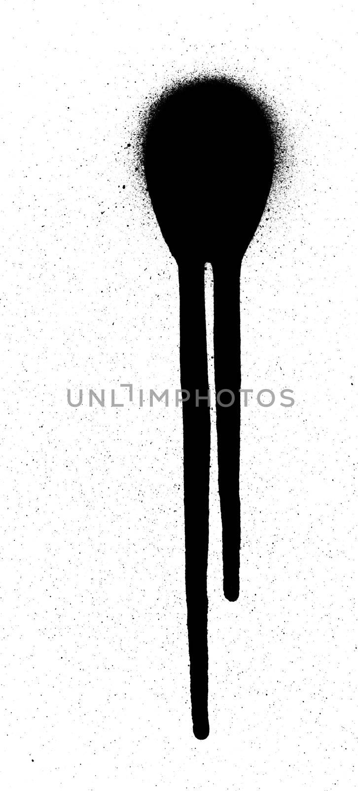 Drips and spray paint on a whit background. Great for that urban look.