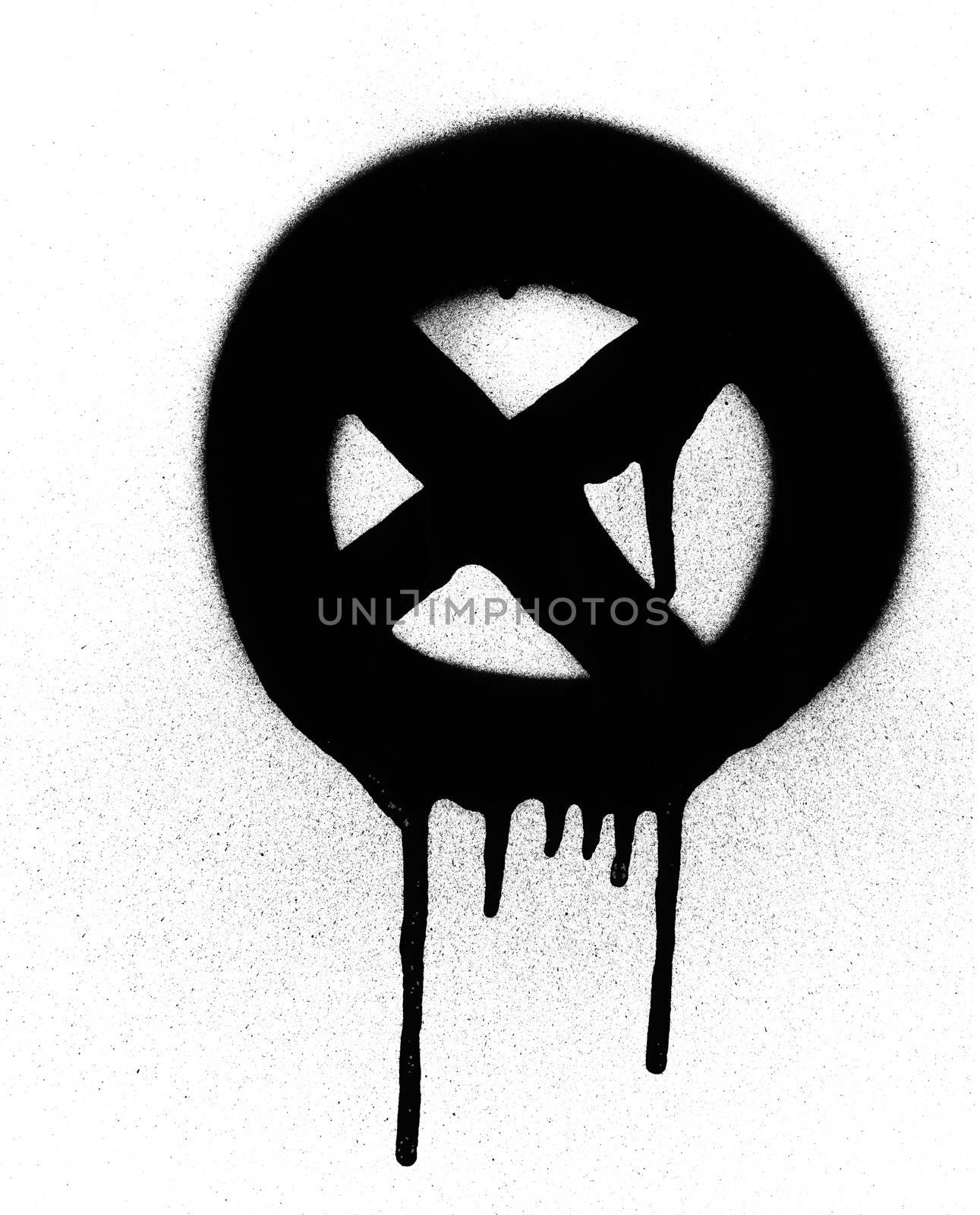 Drips and spray paint on a whit background. Great for that urban look.