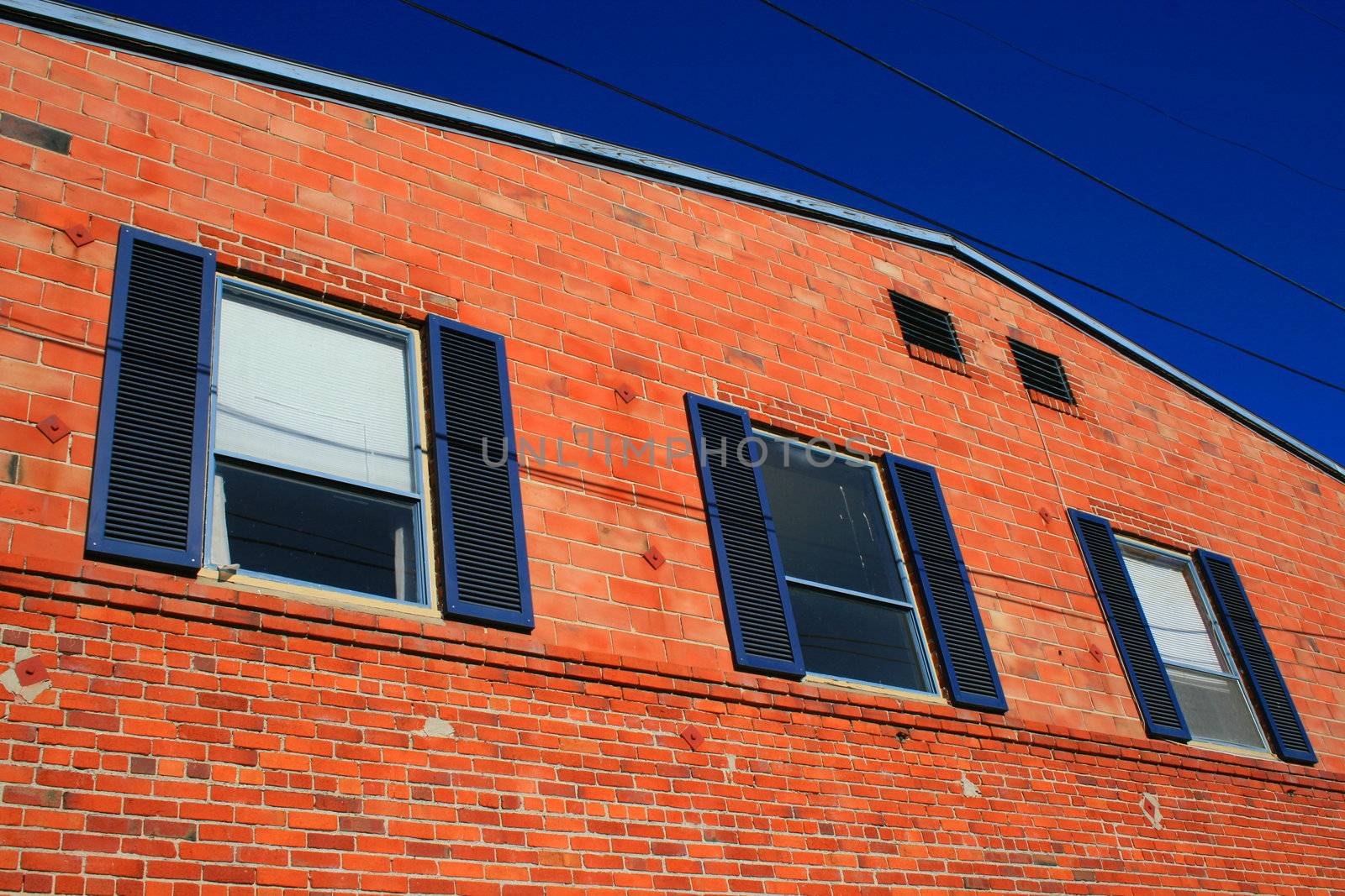 Close up of the building windows.
