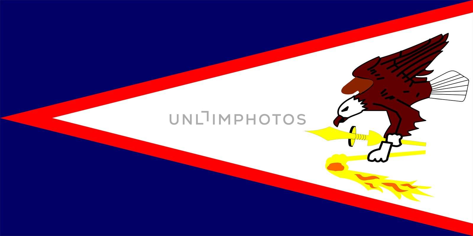 2D illustration of the flag of American Samoa