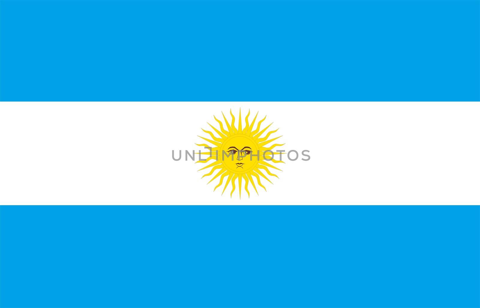 2D illustration of the flag of Argentina
