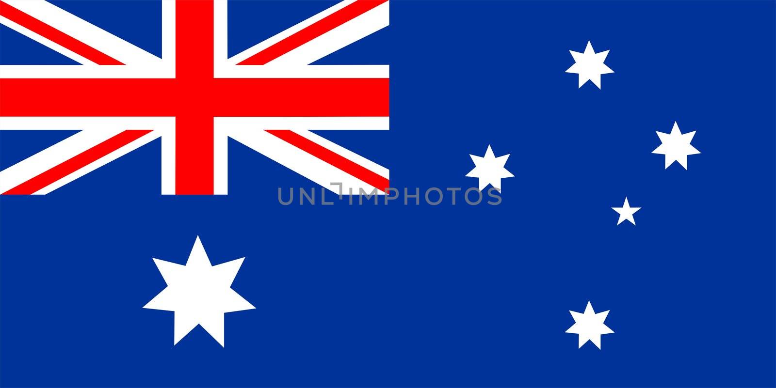 2D illustration of the flag of Australia vector