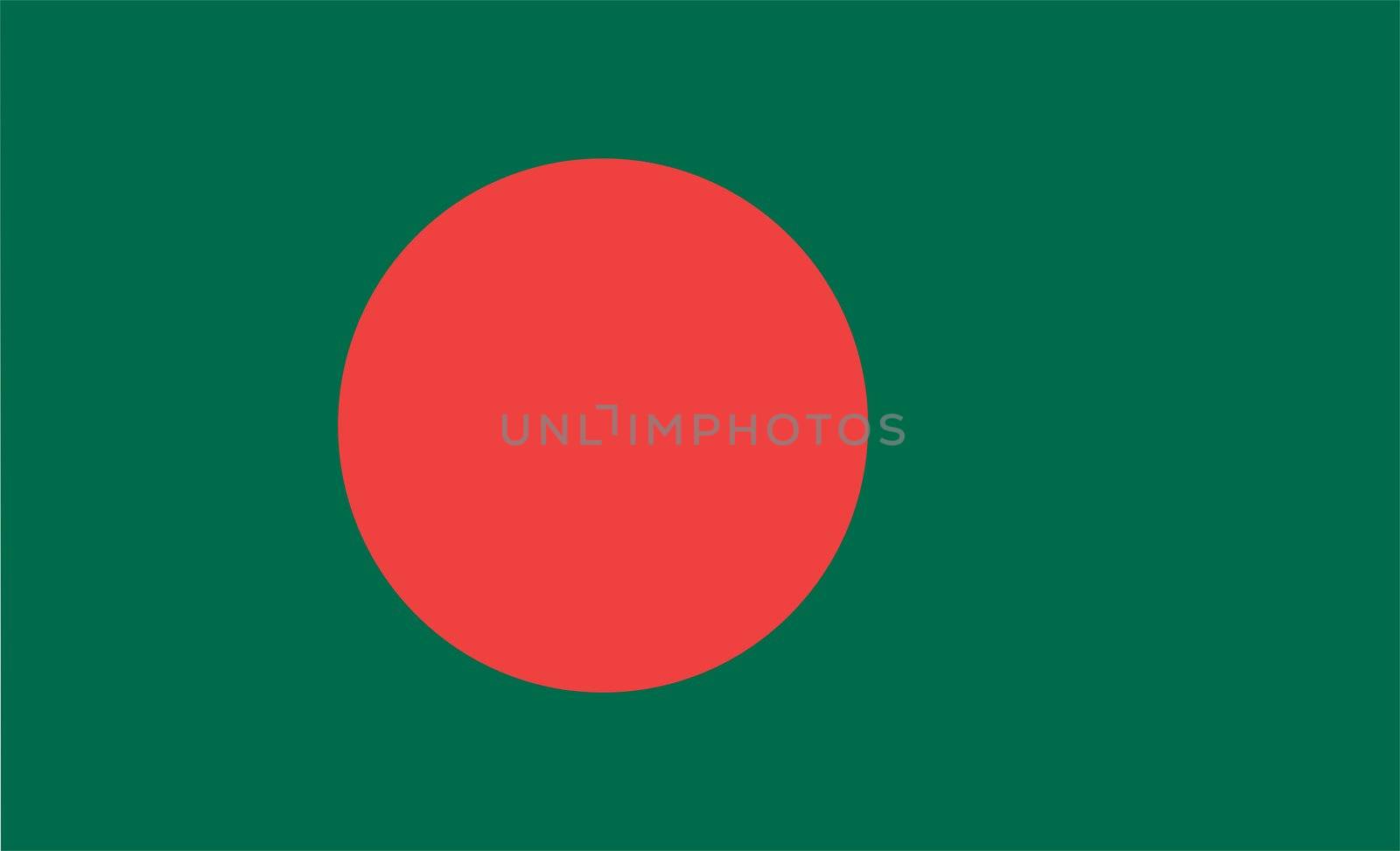 2D illustration of the flag of Bangladesh vector