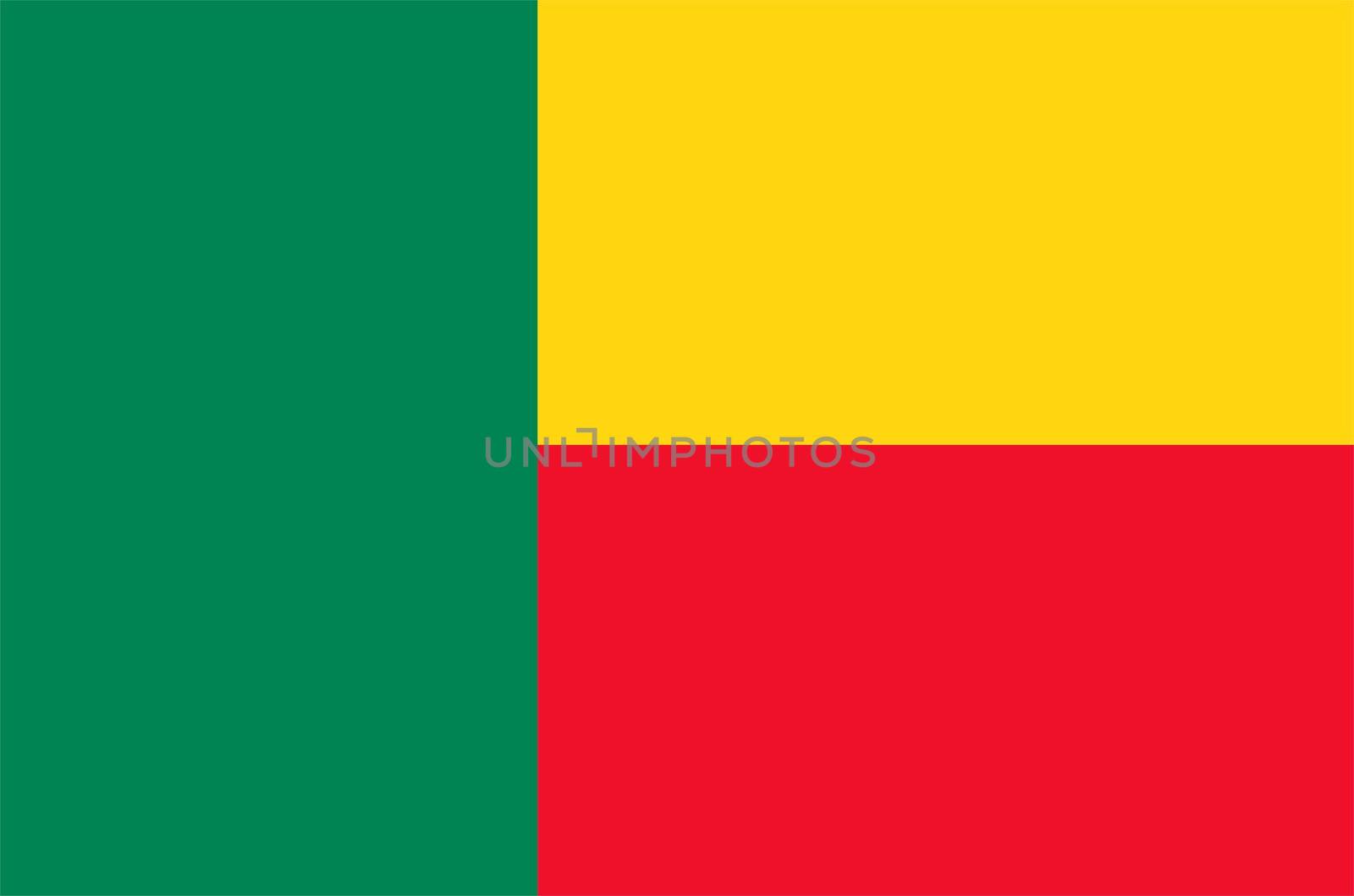 2D illustration of the flag of Benin vector