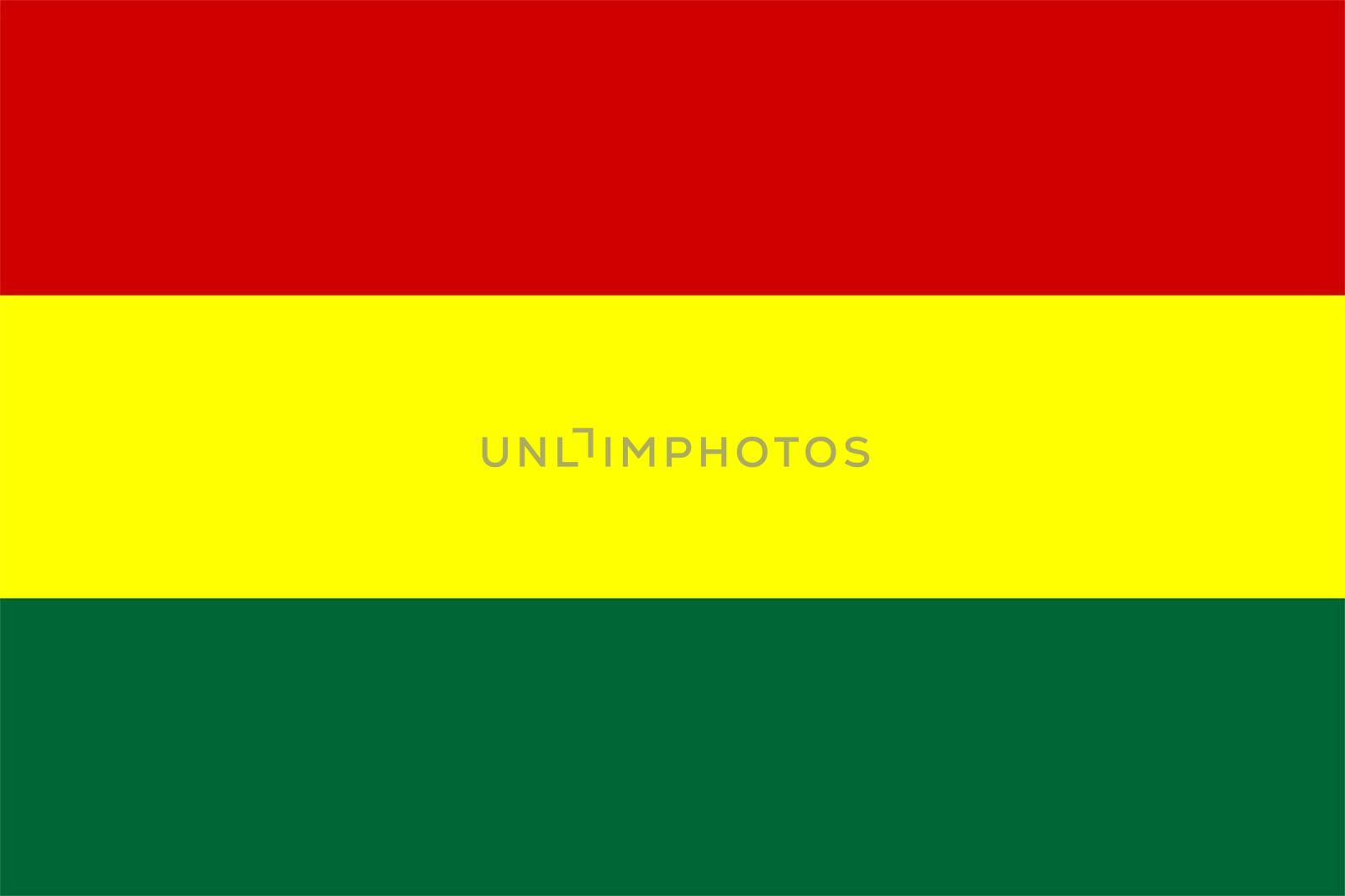 2D illustration of the flag of Bolivia vector