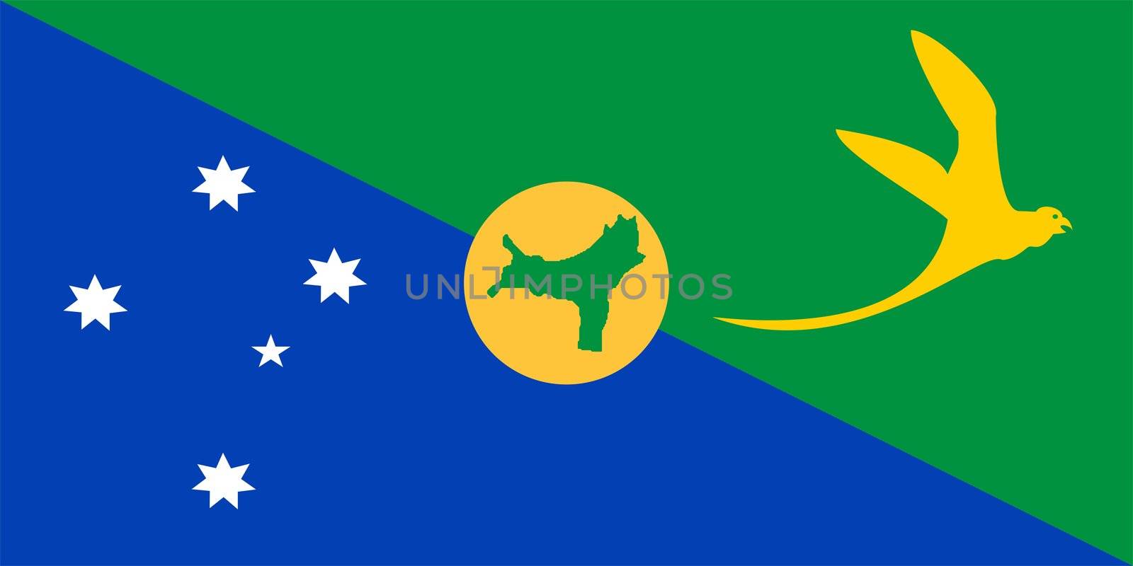 2D illustration of the flag of Christmas Island