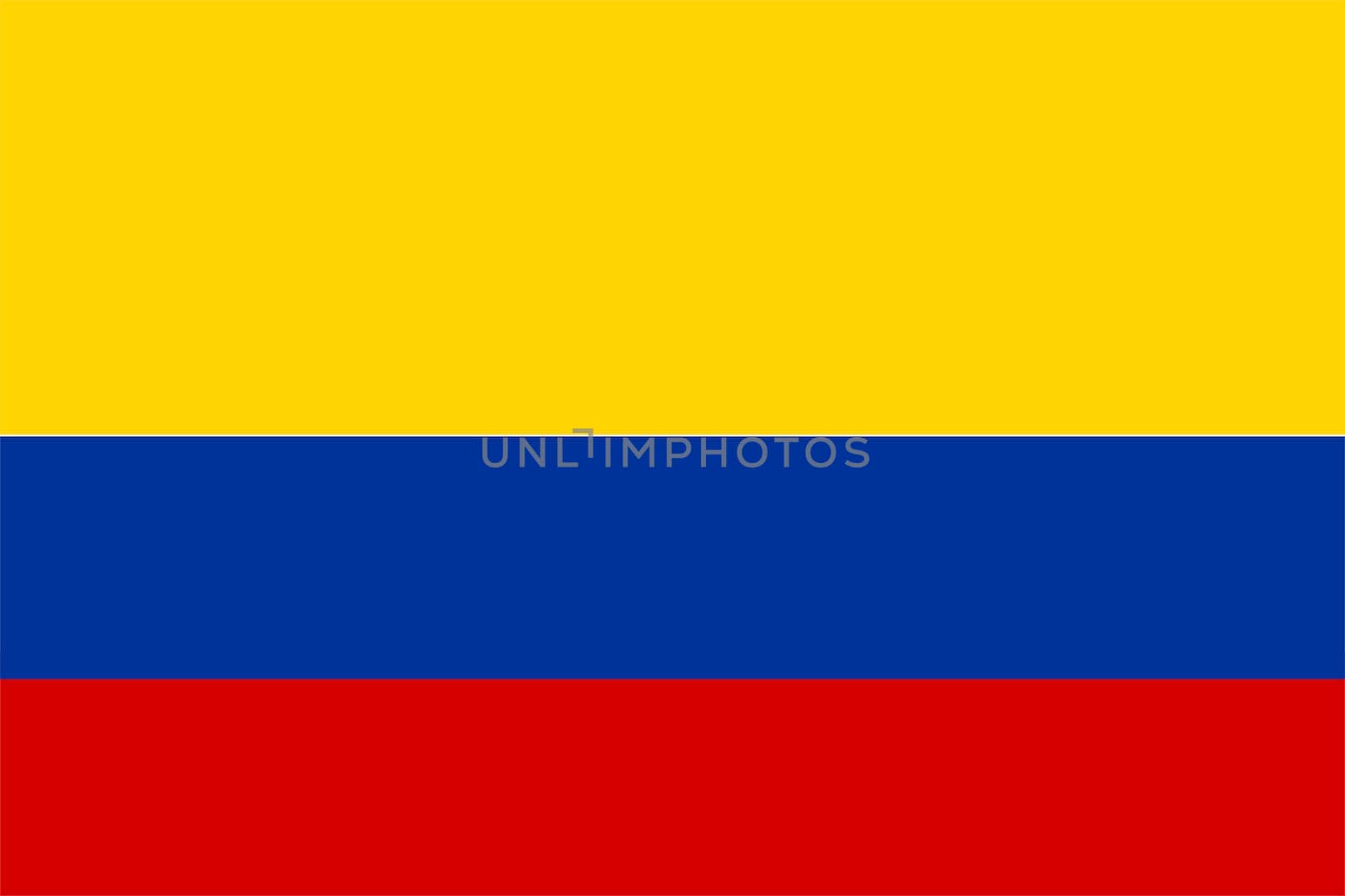 2D illustration of the flag of Colombia vector