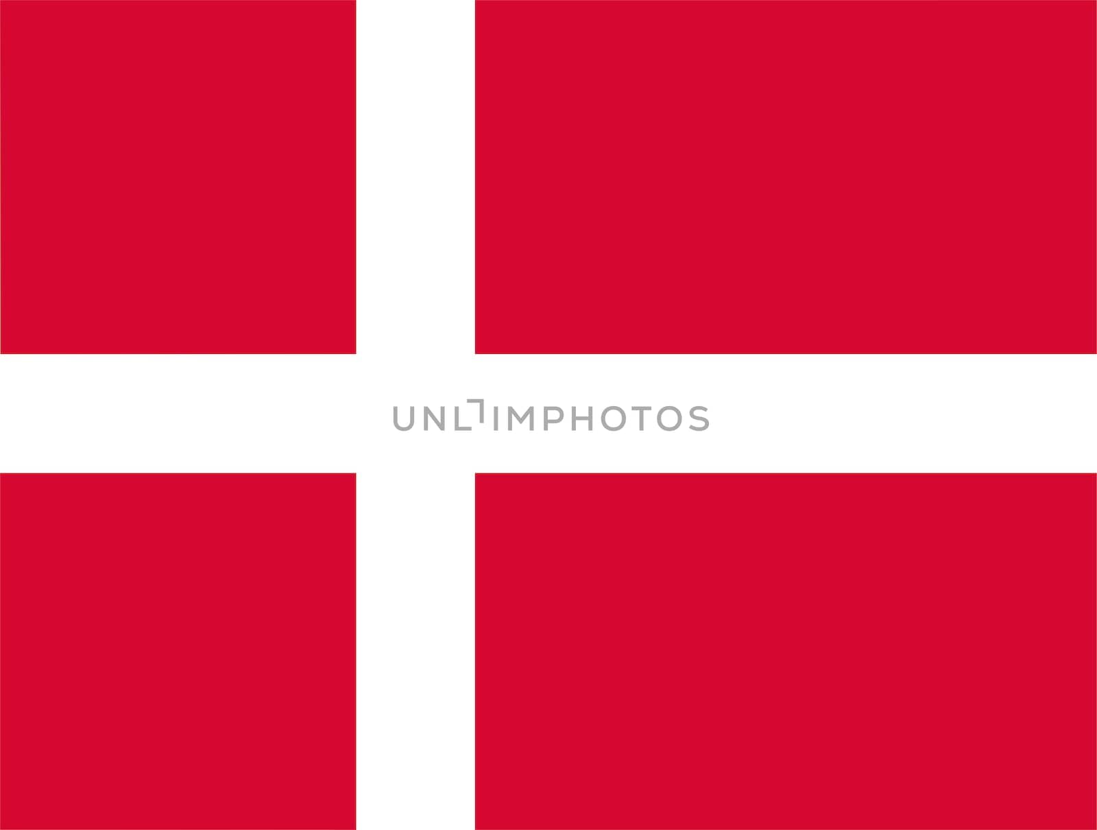 2D illustration of the flag of Denmark vector