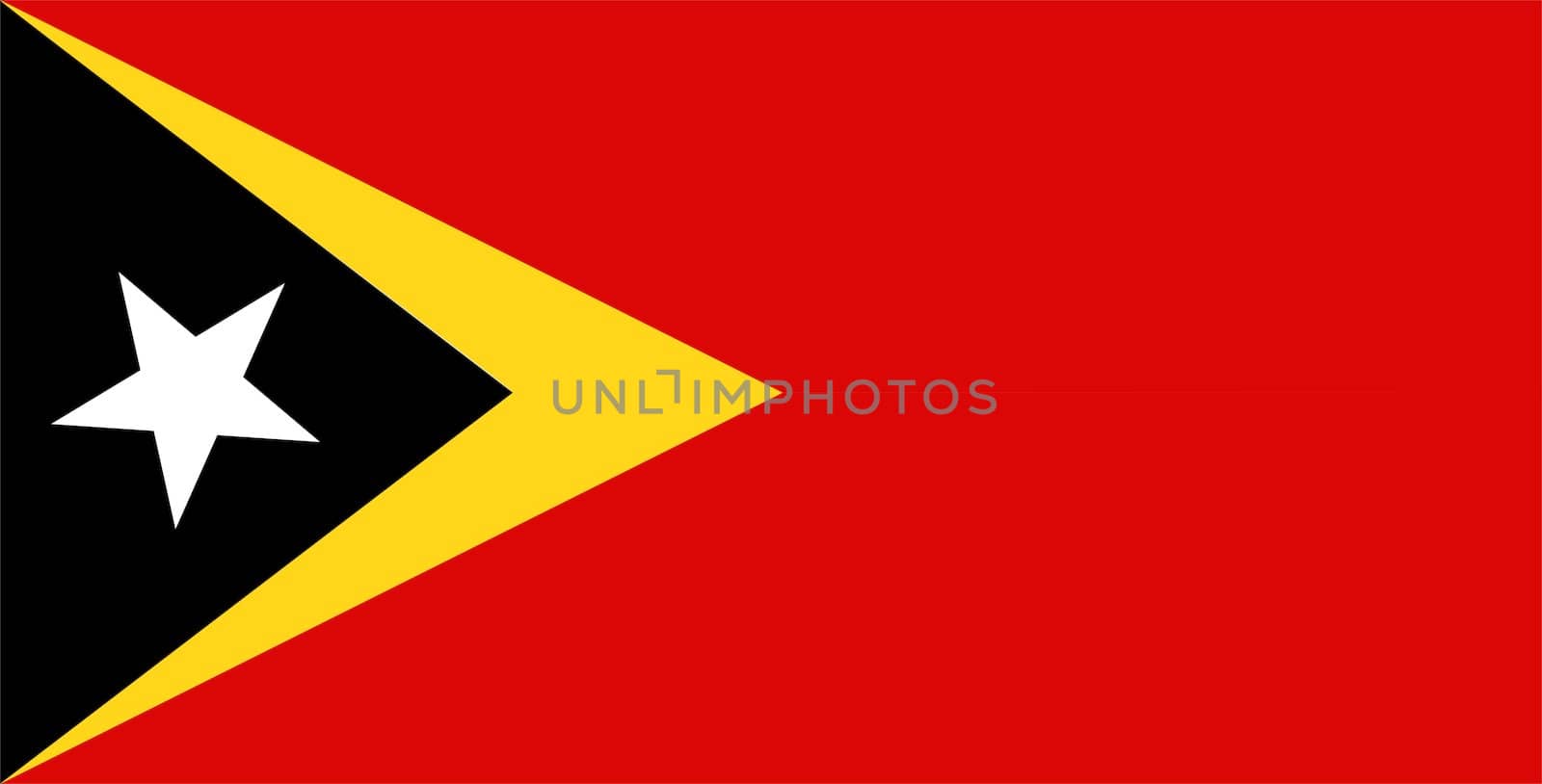 2D illustration of the flag of East Timor vector