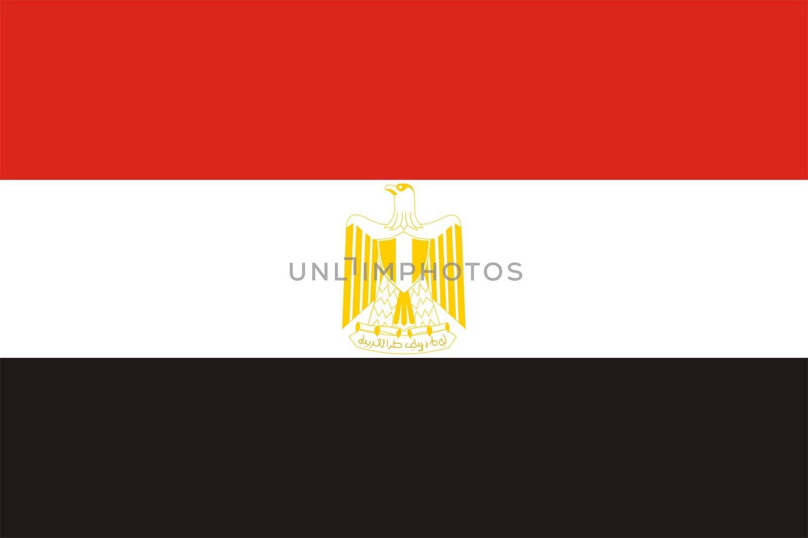 2D illustration of the flag of Egypt