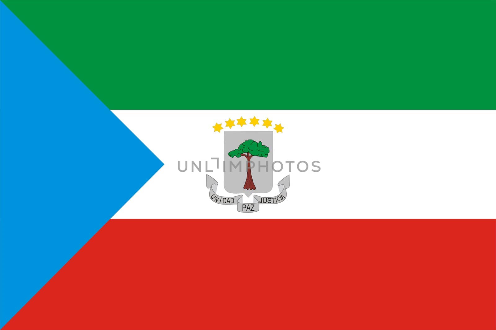 2D illustration of the flag of Equatorial Guinea