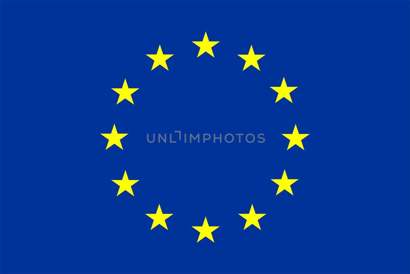 2D illustration of the flag of Europe vector
