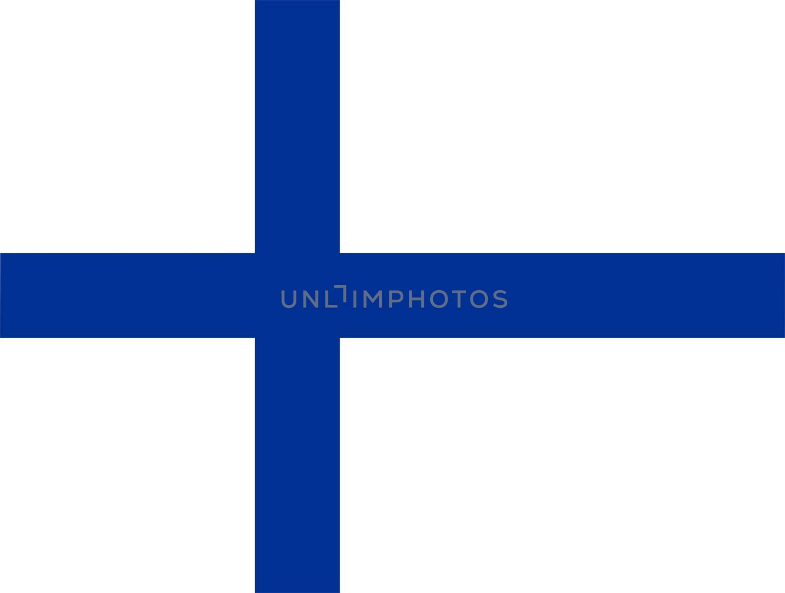2D illustration of the flag of Finland vector