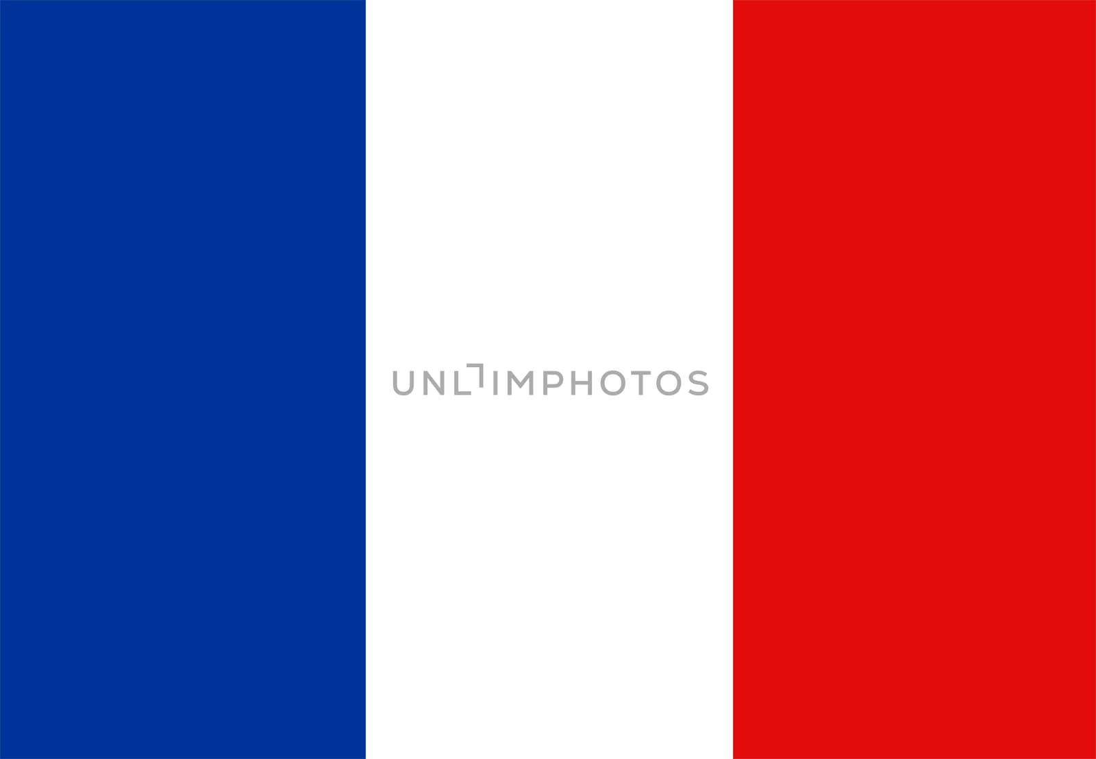 the flag of france over white with no pole
