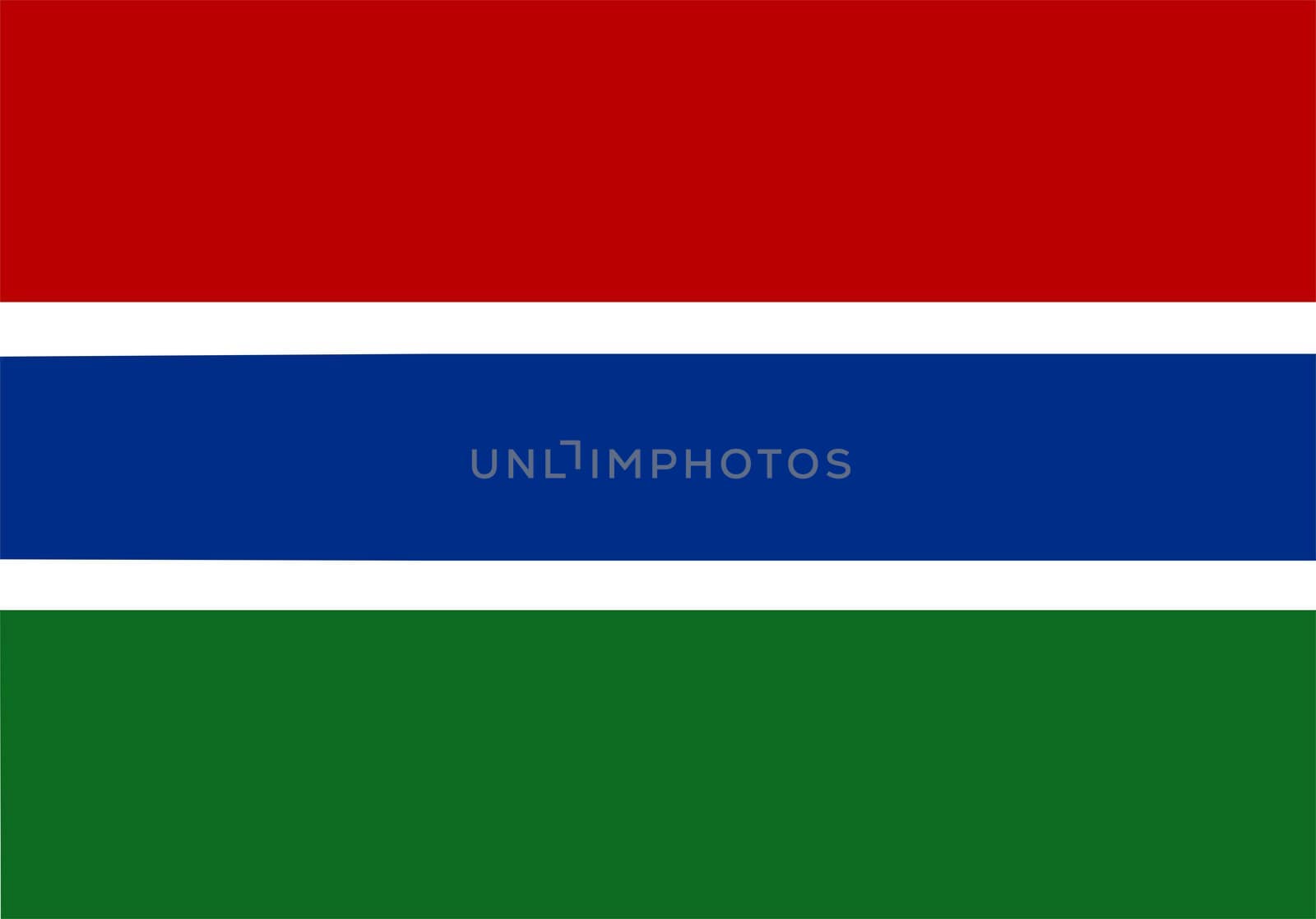 2D illustration of the flag of Gambia