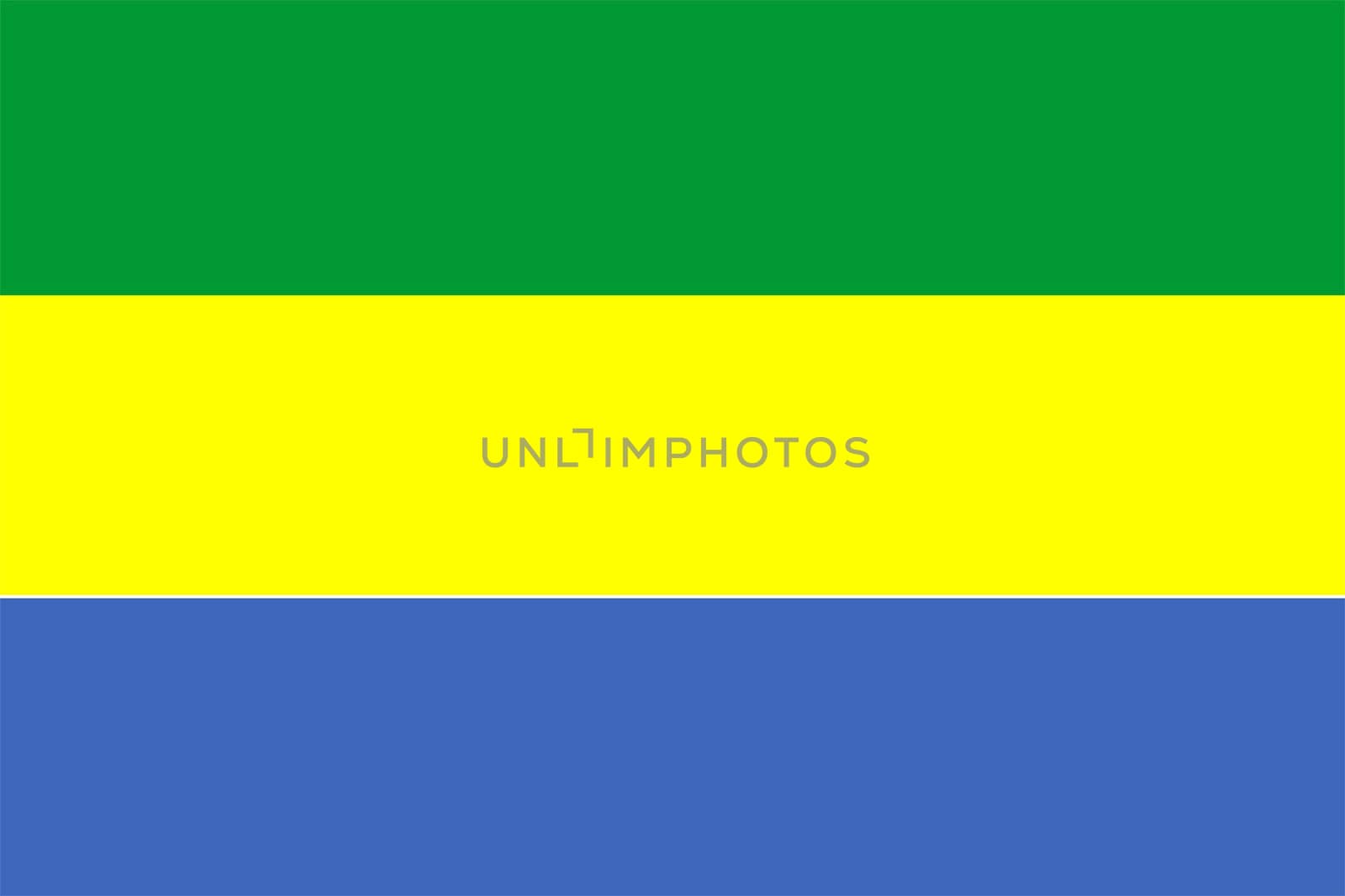 2D illustration of the flag of Gabon vector