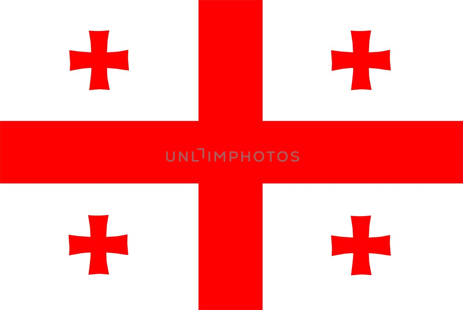 2D illustration of the flag of Georgia vector