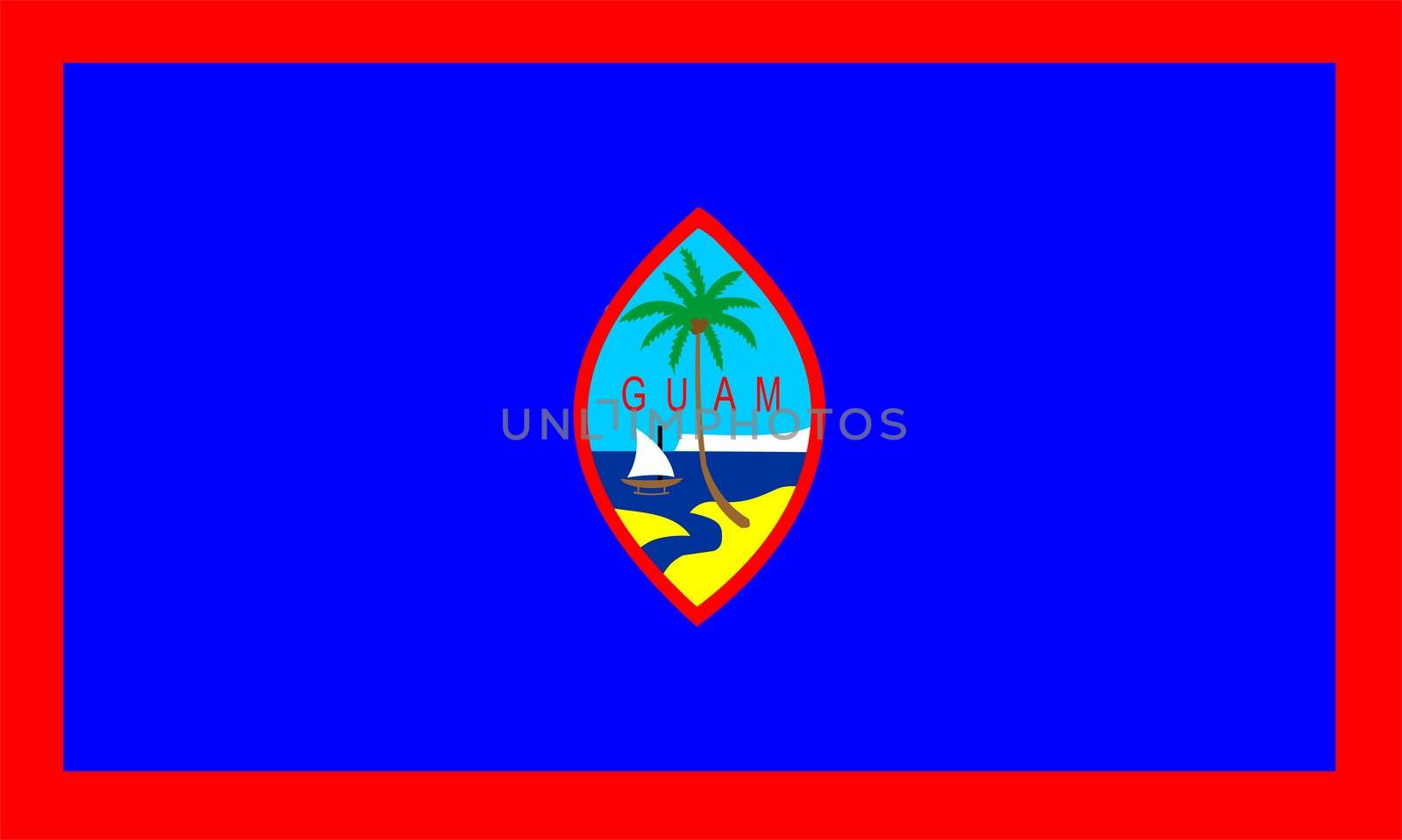 2D illustration of the flag of Guam
