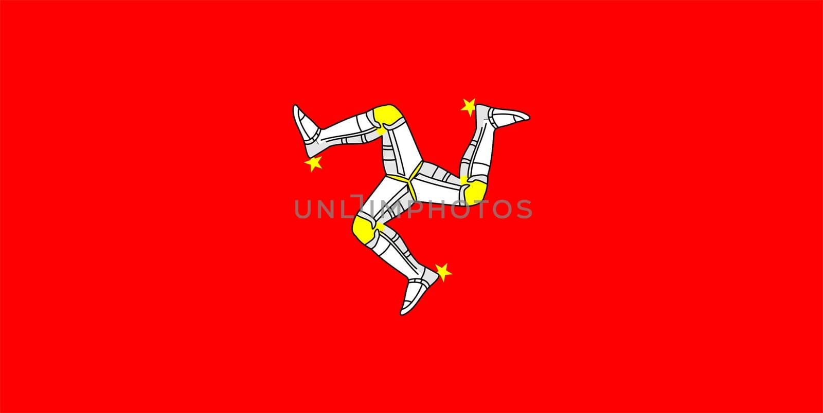 2D illustration of the flag of Isle Of Man