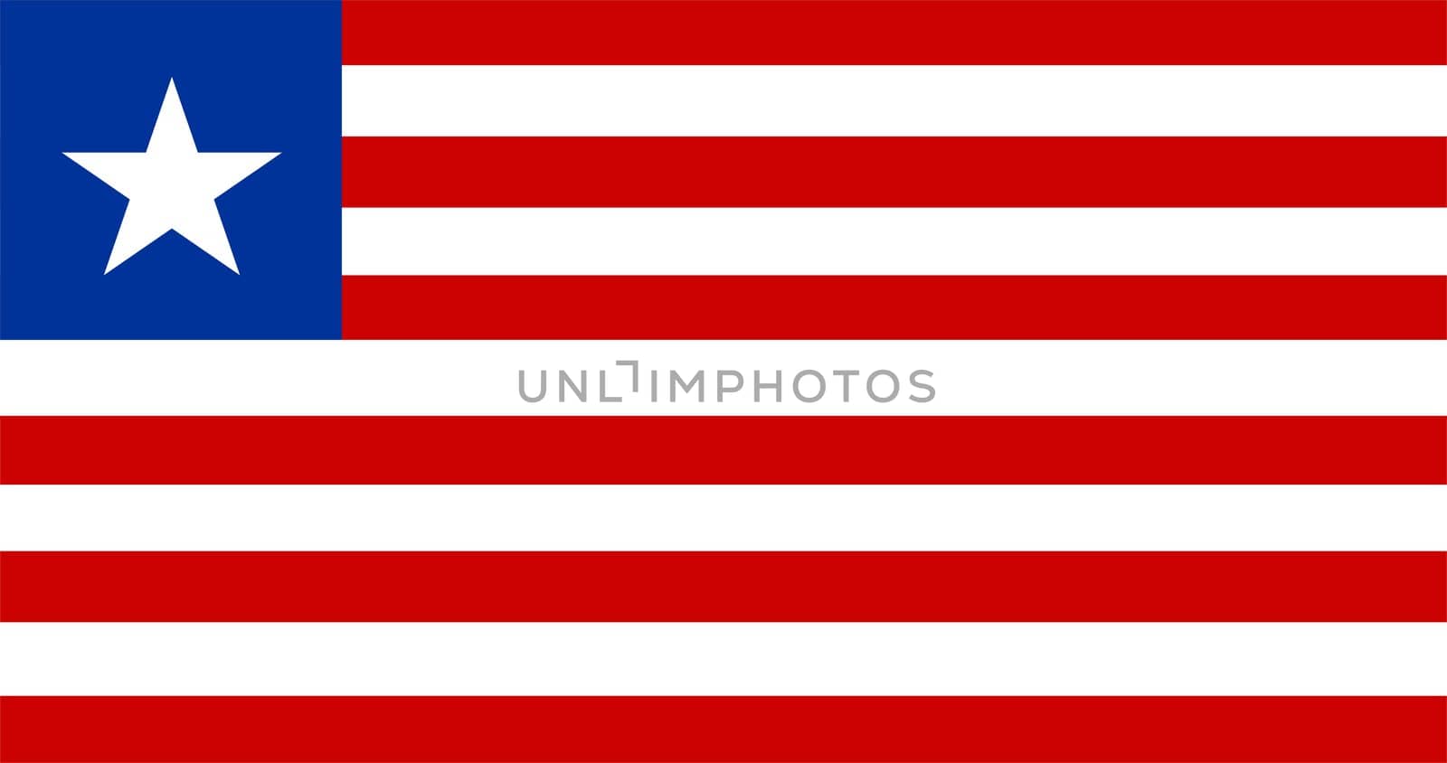 2D illustration of the flag of Liberia vector